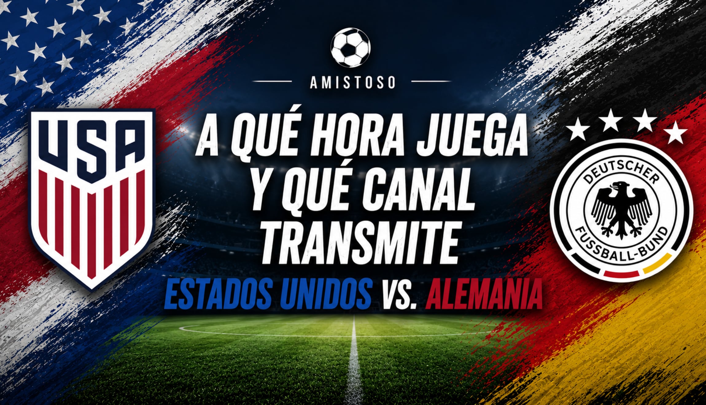 Consulta a qué hora inicia y por qué canales ver Estados Unidos vs. Alemania, este sábado 6 de junio, por amistoso de preparación para el Mundial 2026. (Foto: Imagen creada por Gestión Mix utilizando la IA de Chat GPT)