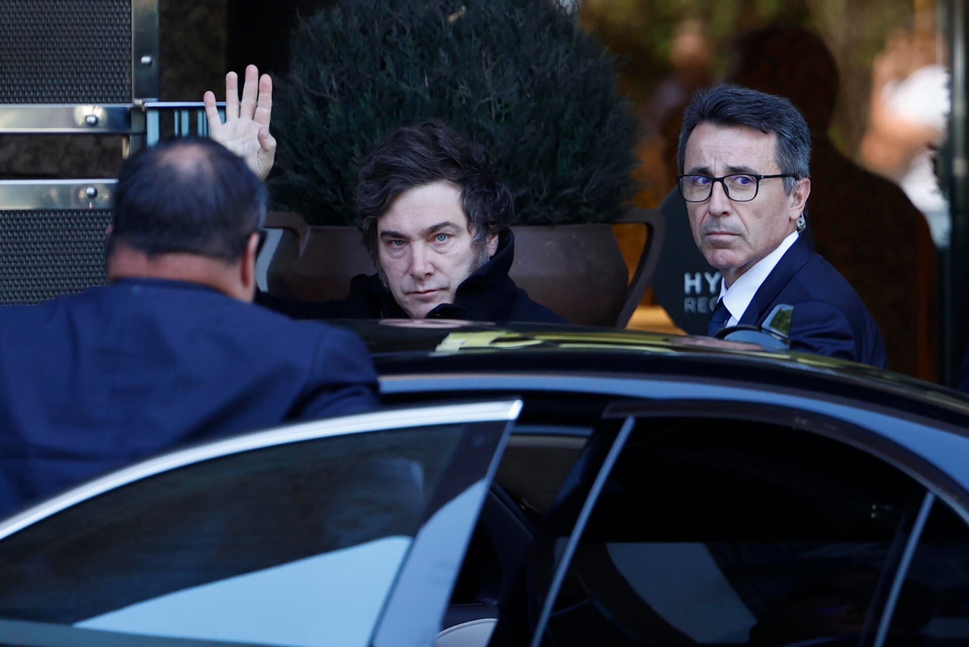 El presidente argentino, Javier Milei también estuvo en Madrid. EFE/ Mariscal