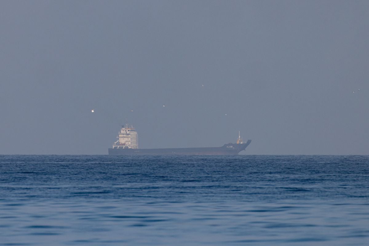 A vessel near the Strait of Hormuz on March 22, 2026. Photographer: Getty Images/Getty Images Europe