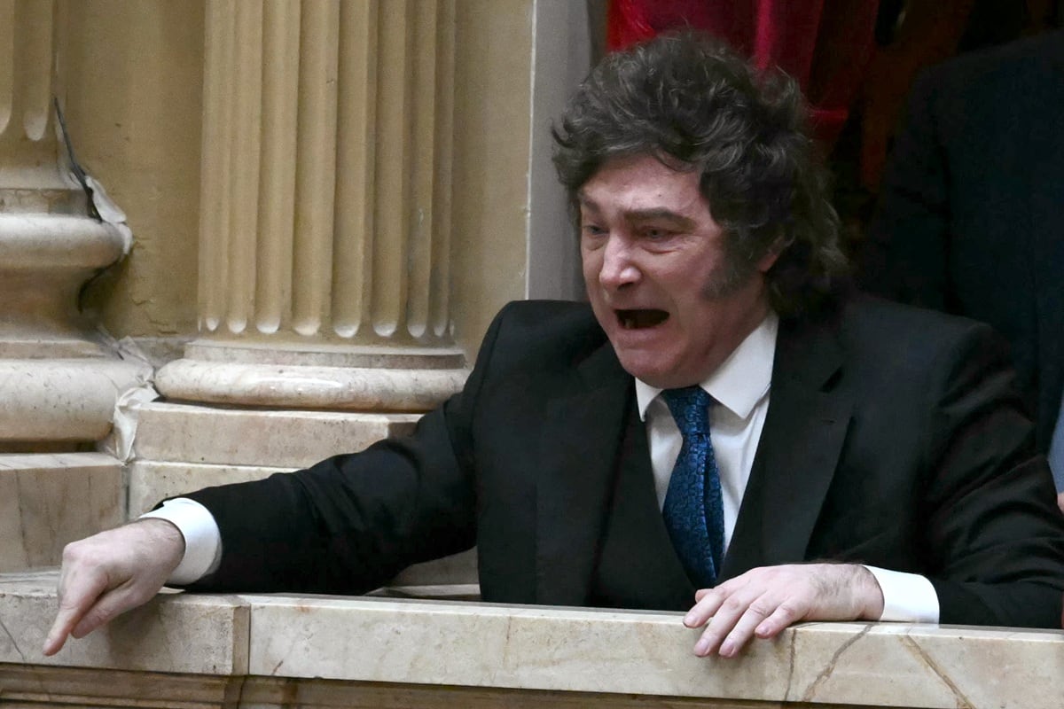 El presidente de Argentina, Javier Milei, en el Congreso argentino en Buenos Aires, el 29 de abril de 2026. (Luis ROBAYO / AFP).