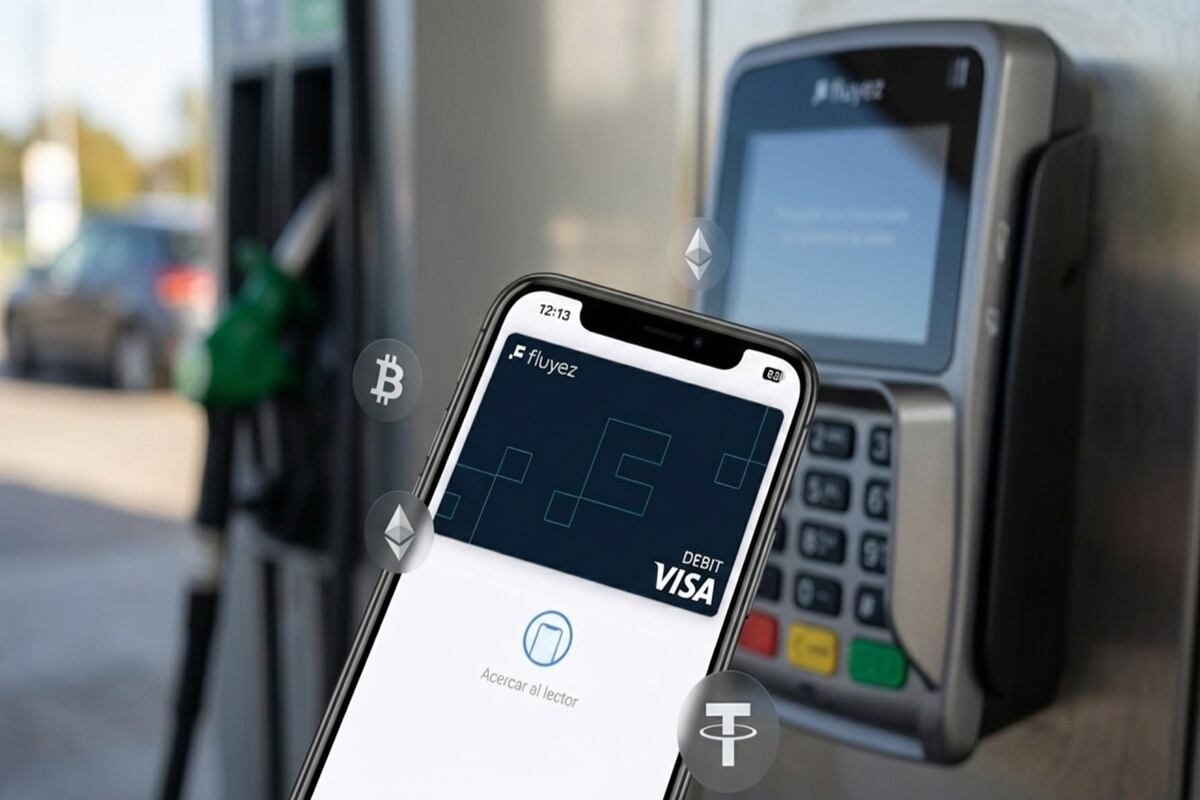 La tarjeta permite pagar con cripto en cualquier comercio que acepte Visa (Foto: Fluyez)