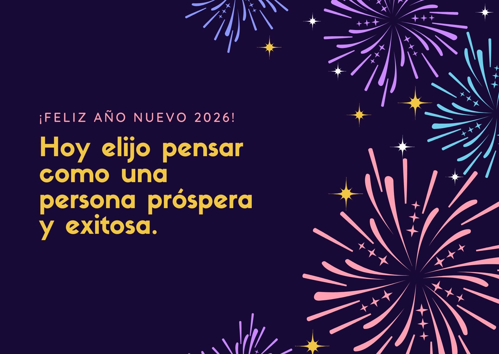 ESTADOS UNIDOS, 31/12/2025.- Todo lo que emprendo en 2026 está bendecido con éxito y buena suerte. FOTO DE CANVA.COM