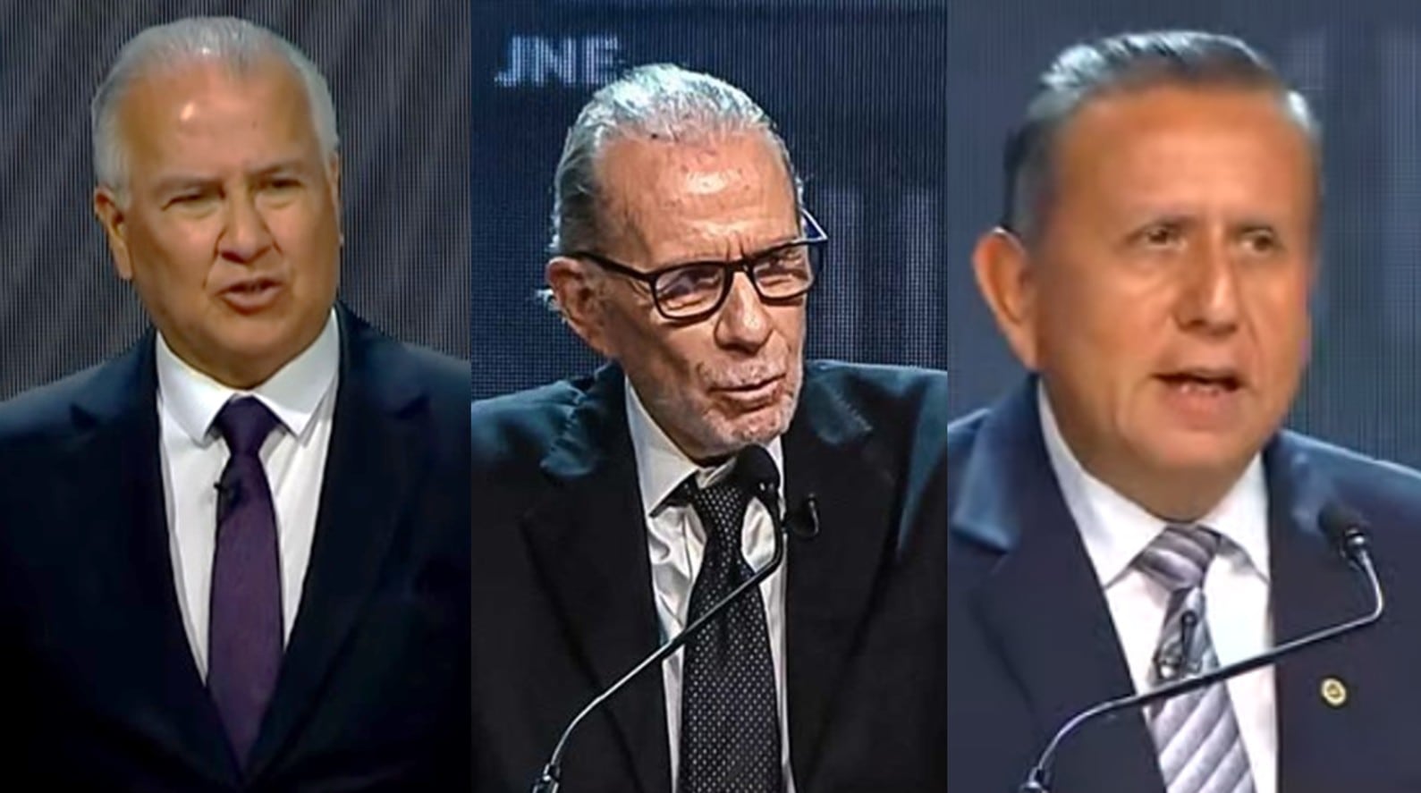 Alfonso López Chau, Ricardo Belmont y Antonio Ortiz. Foto: Composición/Captura JNE