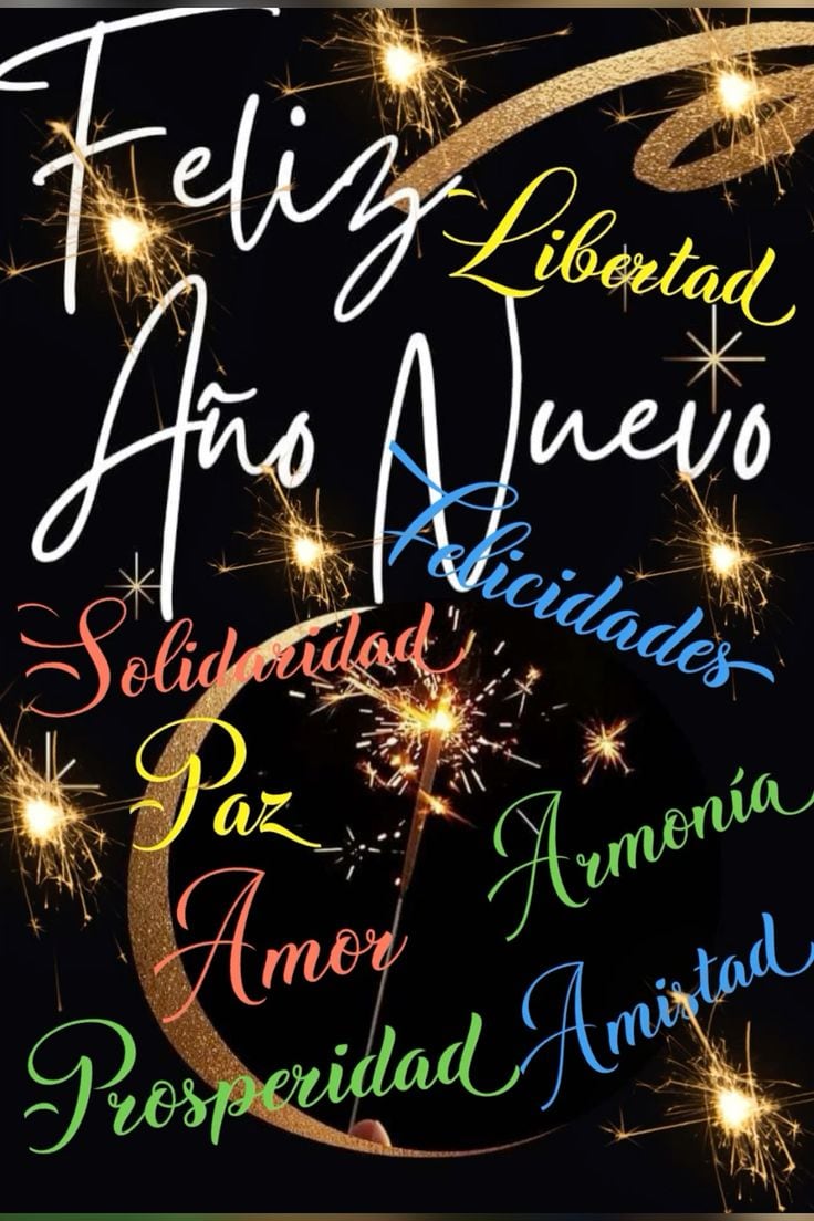 Comparte alguna de estas 30 tarjetas para celebrar un Feliz Año Nuevo 2025 y dedícale alguna con mensajes bonitos, cortos y originales. (Foto: Pinterest.com)