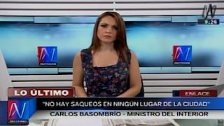 Ministro Basombrio: "No hay reportes de saqueos en ninguna parte de Lima"