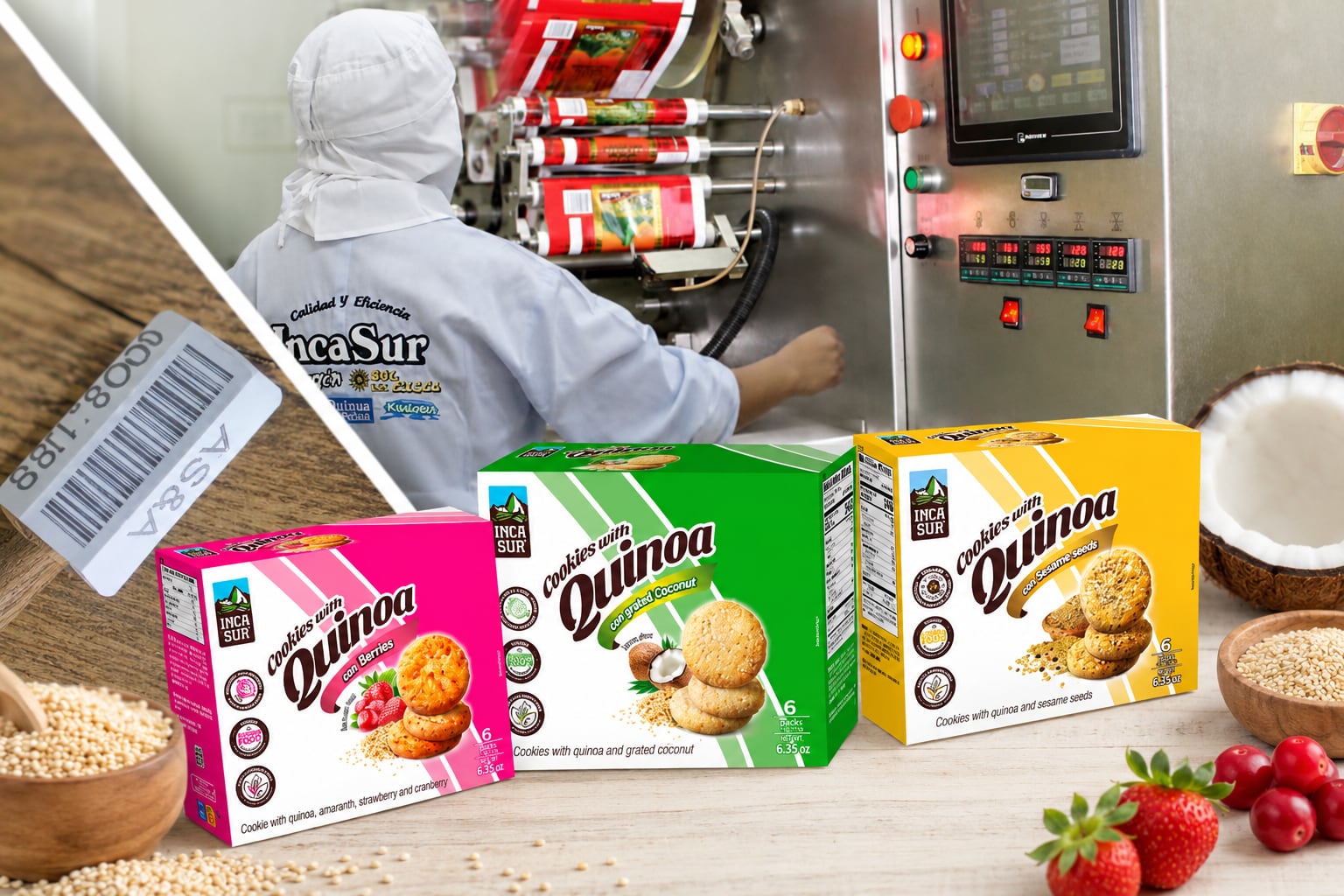 Incasur superó los US$ 100,000 en sus primeras ventas de galletas en China. (Foto: Incasur/composición)