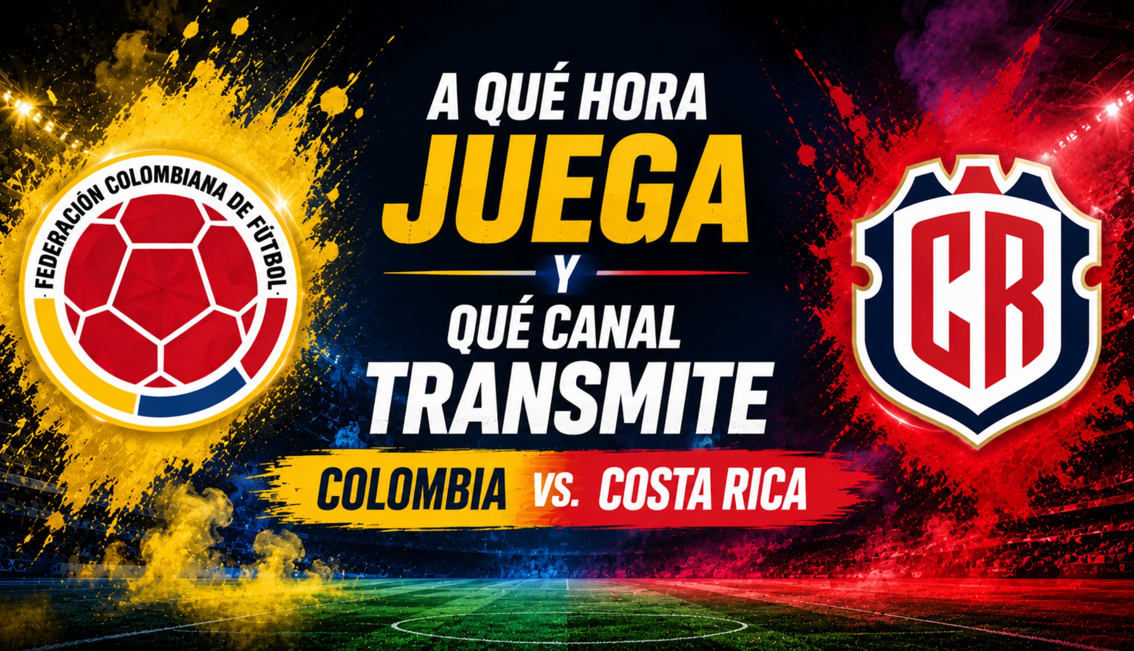 Consulta a qué hora y por qué canal ver Colombia vs. Costa Rica en vivo y en directo, este lunes 1 de junio, por amistoso de preparación para el Mundial 2026. (Foto: Imagen creada por Gestión Mix utilizando la IA de Chat GPT)