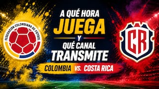 ¿A qué hora juega y qué canal transmite Colombia vs. Costa Rica por amistoso al Mundial de Fútbol 2026?