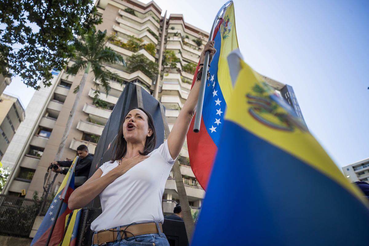 La opositora venezolana María Corina Machado. (Foto de Miguel Gutiérrez / EFE)