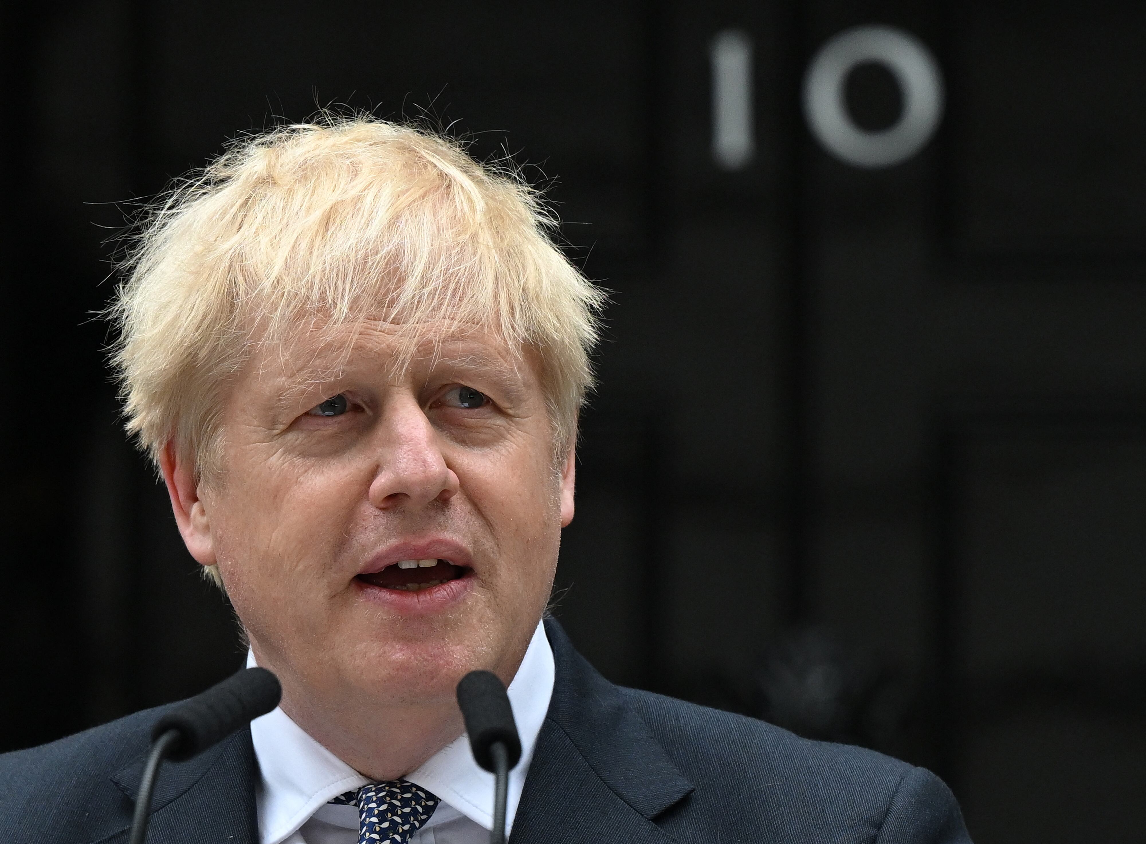 El ex jefe de gobierno Boris Johnson. (Photo by JUSTIN TALLIS / AFP)