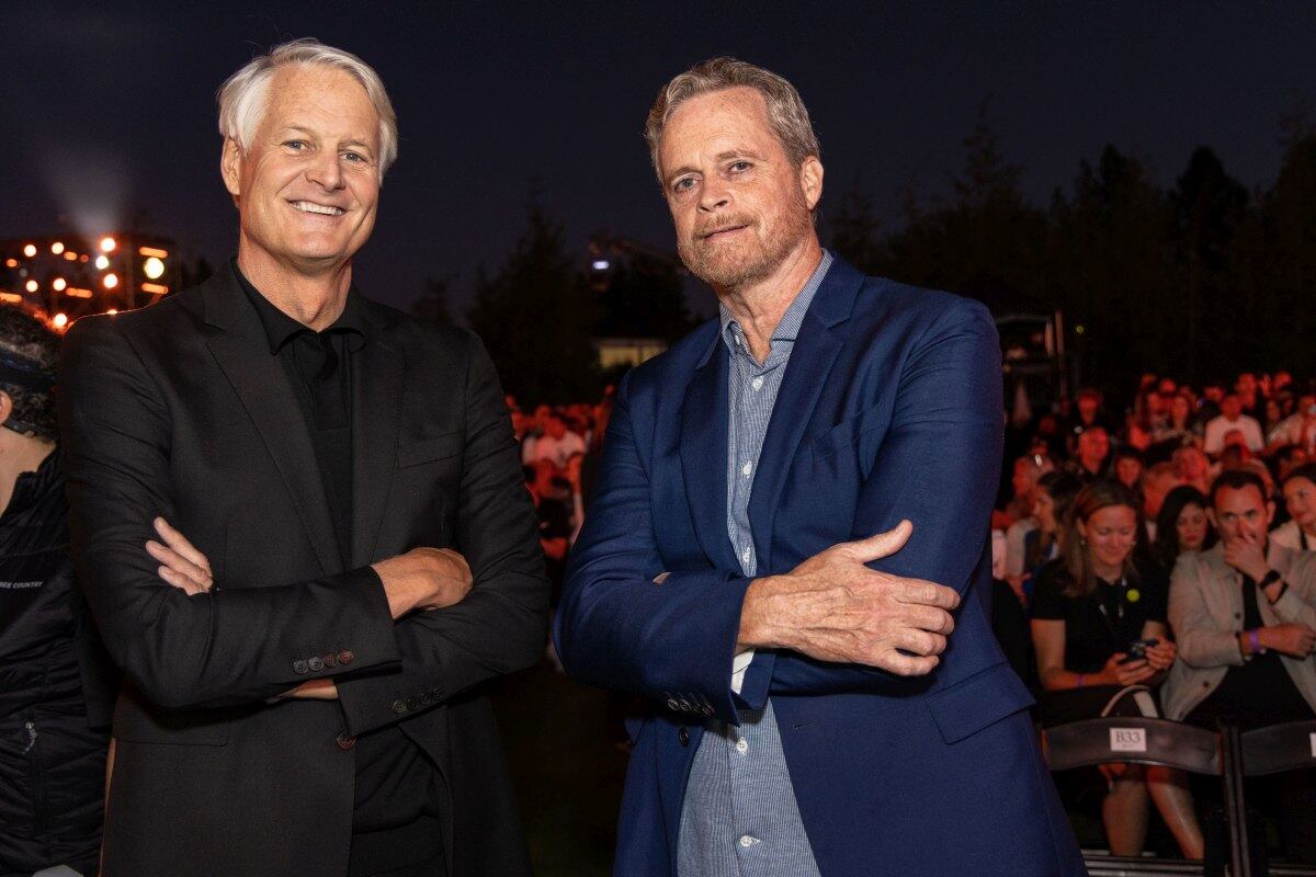John Donahoe y Mark Parker el 8 de septiembre de 2022.