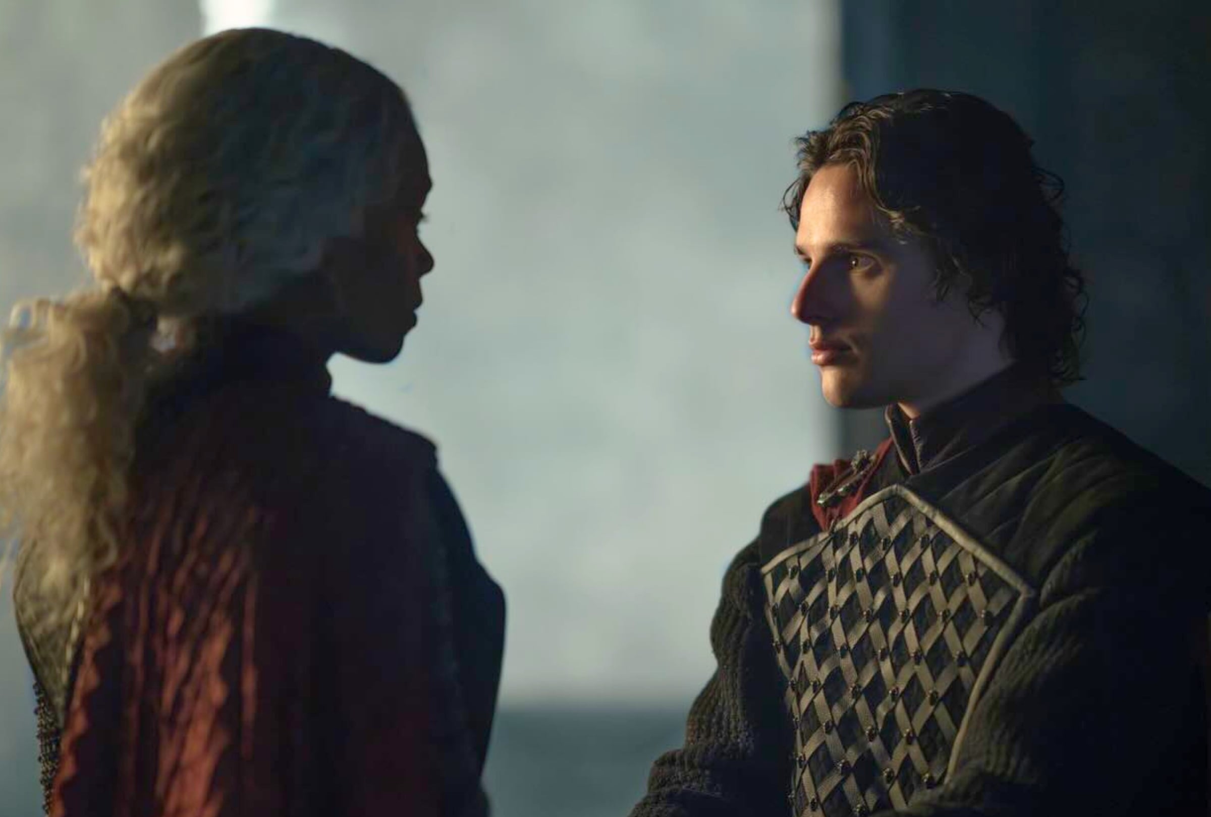 Lady Baela Targaryen, interpretada por Bethany Antonia, y el Príncipe Jacaerys Velaryon, interpretado por Harry Collett, en una escena de la tercera temporada de la serie "House of the Dragon" (Foto: HBO)