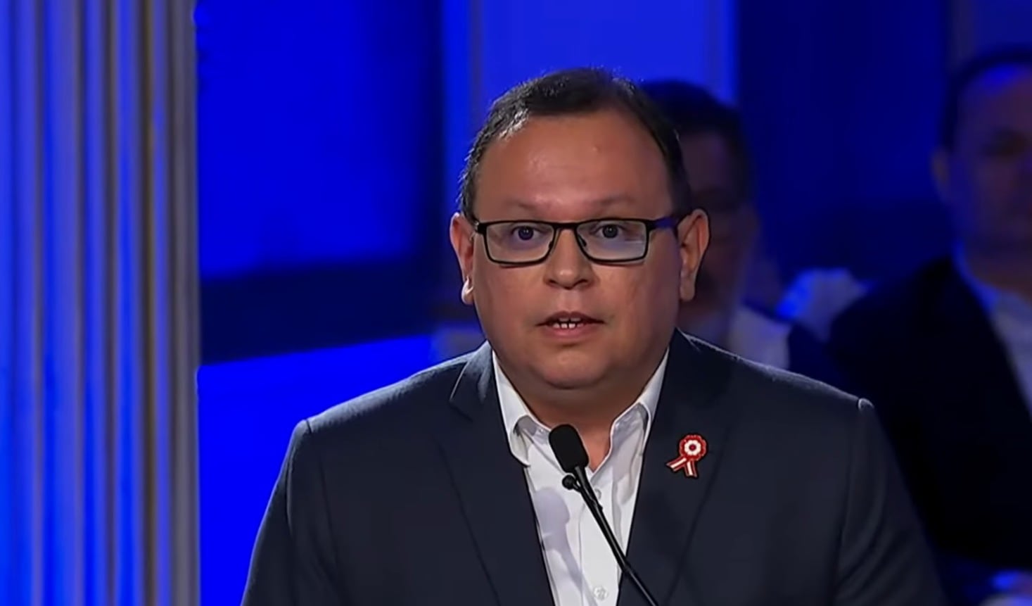 Marco Antonio Vinelli (Fuerza Popular) | Foto: Debate Presidencial 2026