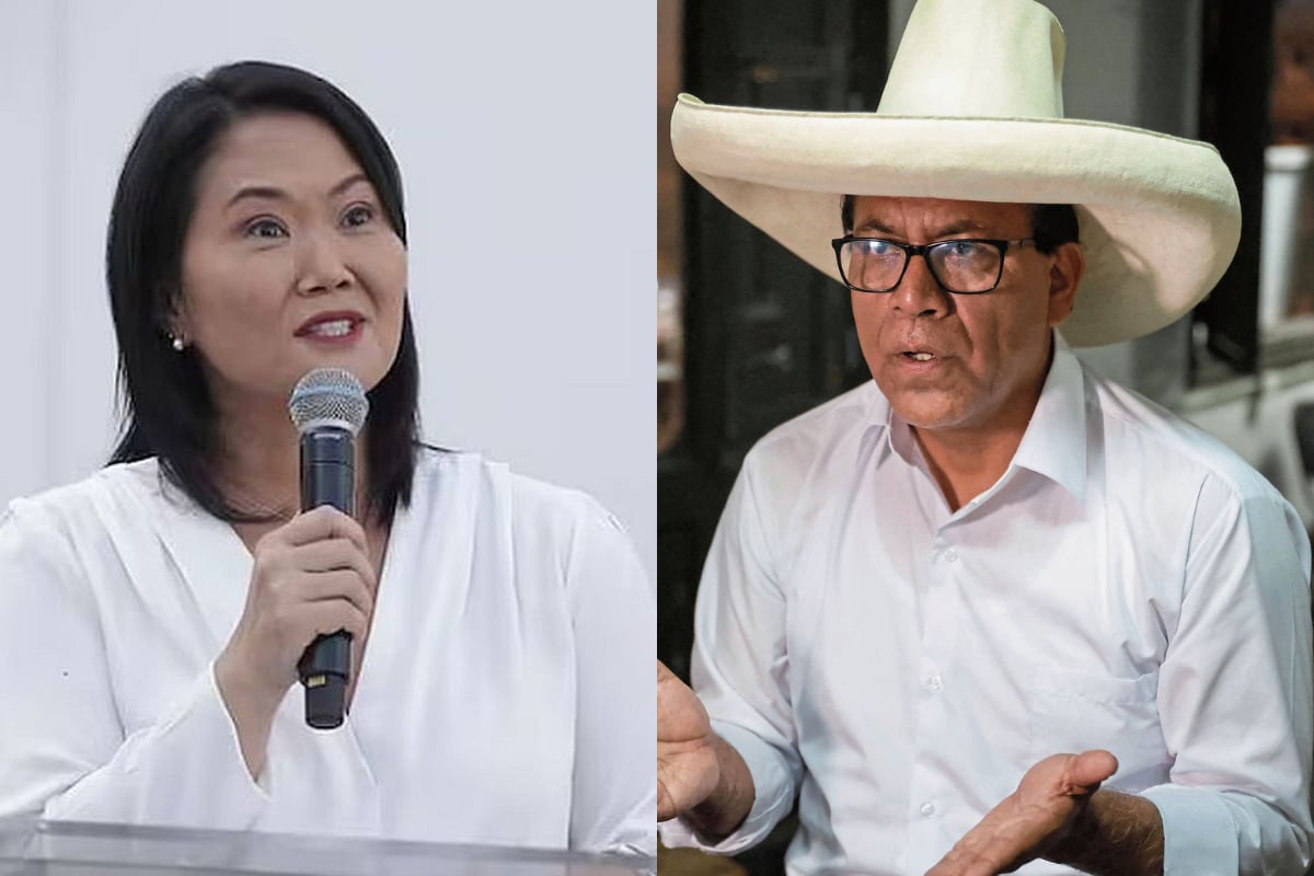 Keiko Fujimori, de Fuerza Popular, y Roberto Sánchez, de Juntos por el Perú, se enfrentarán en la segunda vuelta electoral. Foto: GEC.