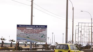 MML decide postergar cierre de acceso vehicular en la Costa Verde hasta mañana