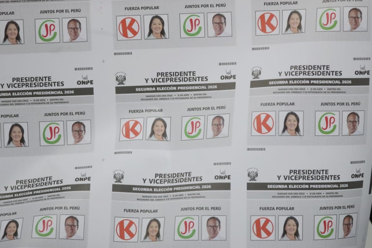 Las cédulas electorales para el balotaje estarán divididas en dos campos correspondientes a Fuerza Popular y Juntos por el Perú. (Foto: César Bueno / @photo.gec)