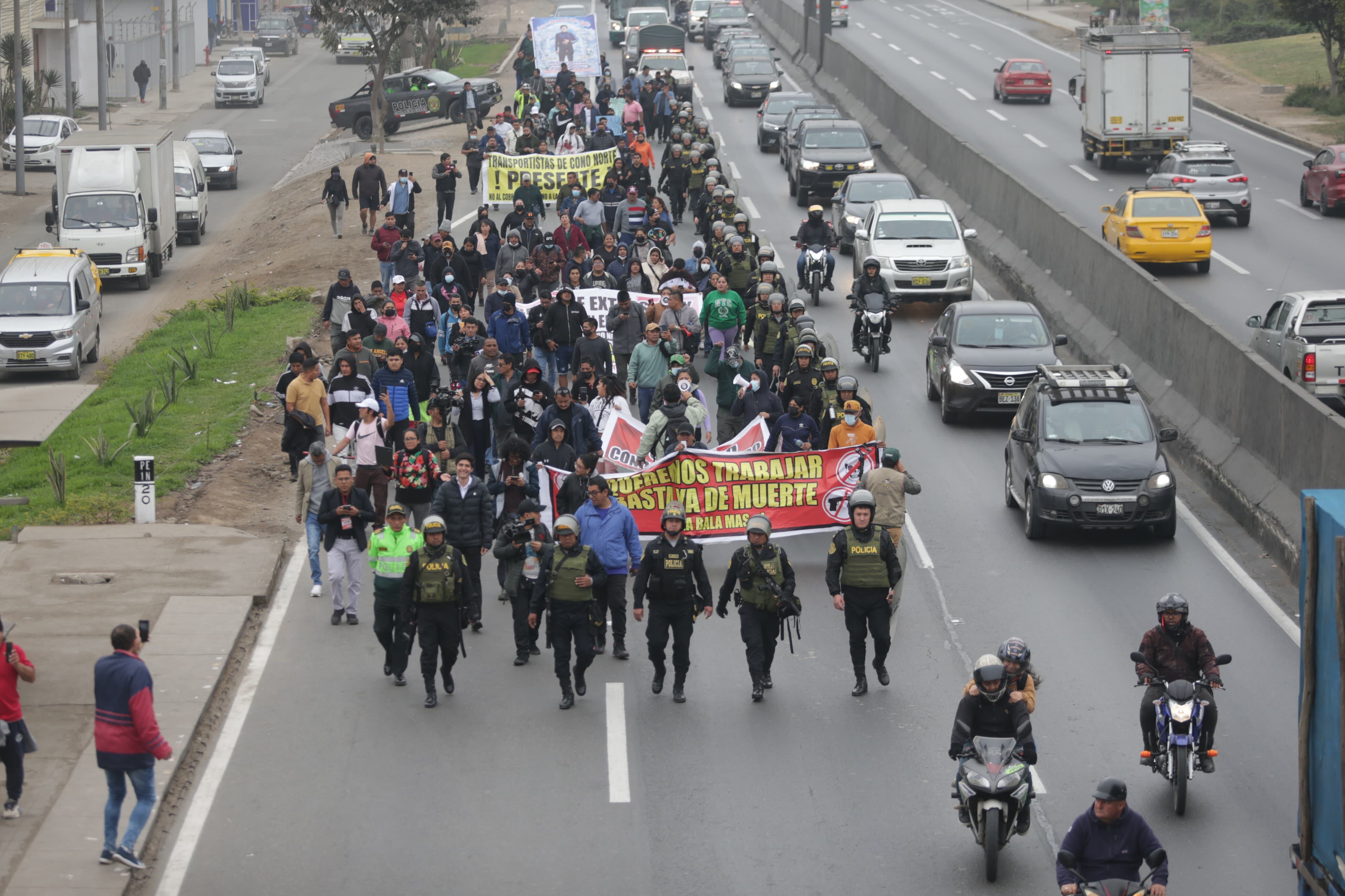Paro de transportistas en Lima Norte. Foto Archivo
