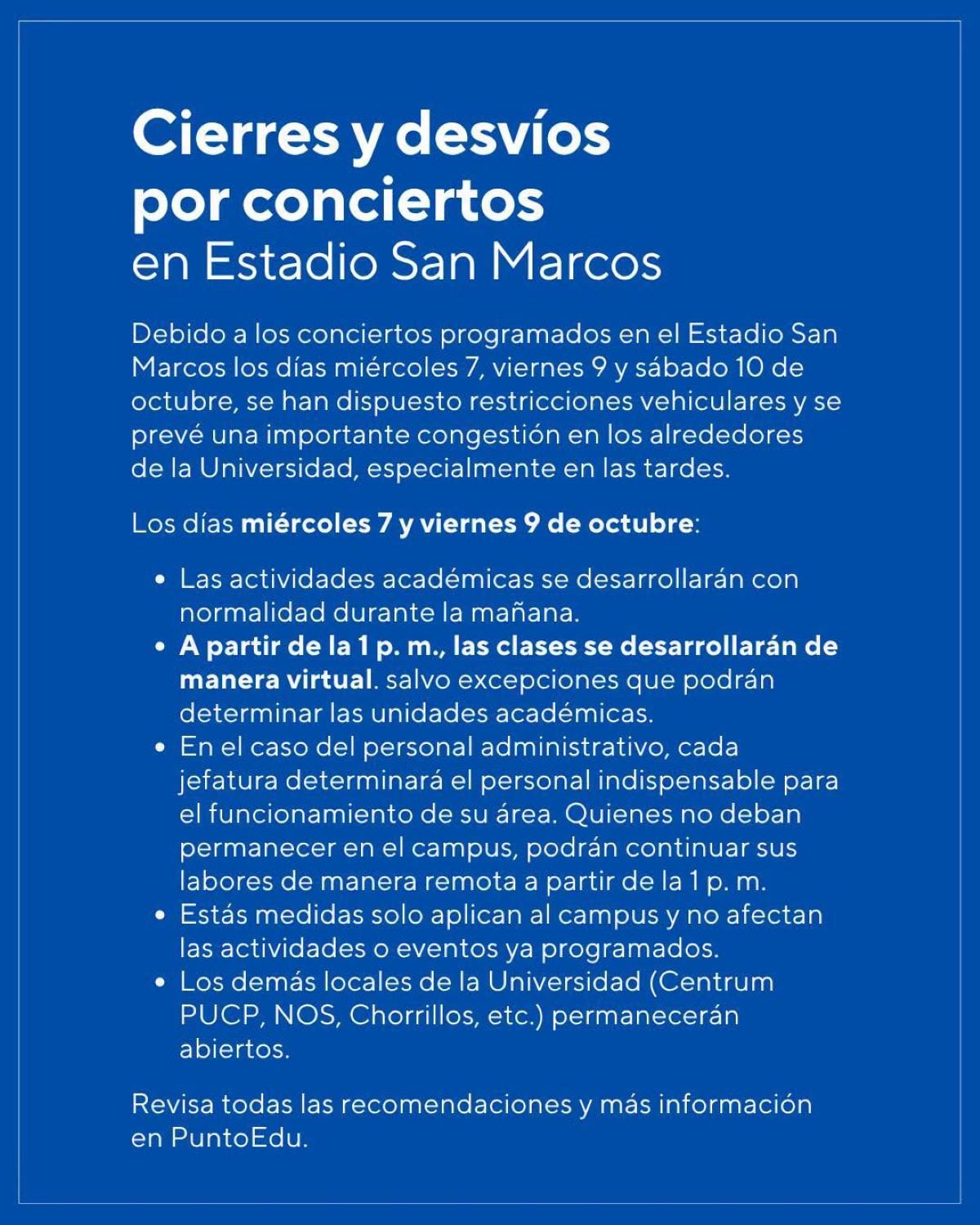 Comunicado de la PUCP. Foto: X.