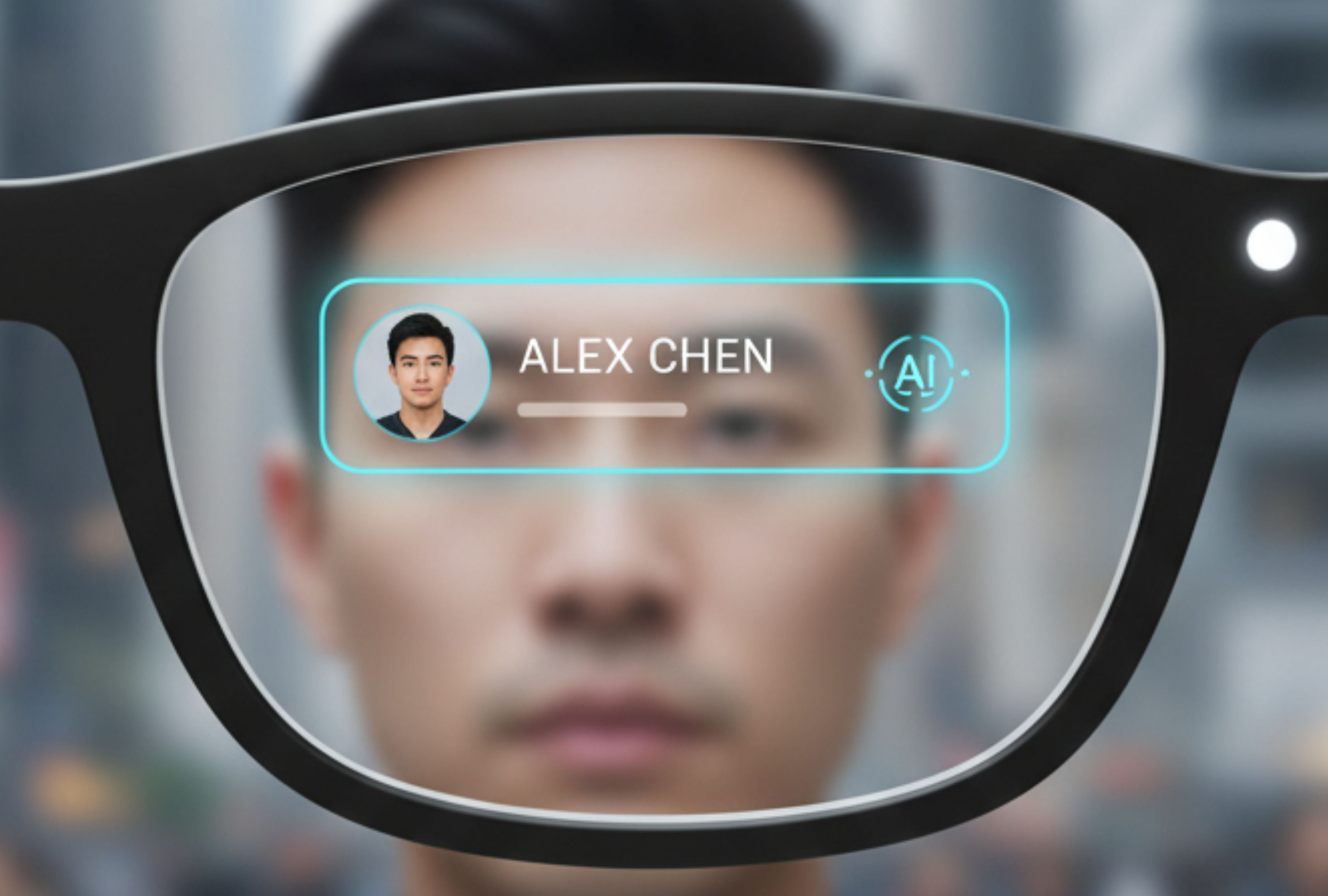 Meta planea incorporar la controvertida tecnología de reconocimiento facial 'Name Tag' en sus gafas inteligentes este año, un avance que promete identificar a personas, pero suscita preocupaciones sobre la privacidad y la seguridad. (Imagen referencial creada por GESTIÓN MIX usando la IA de "Perplexity")