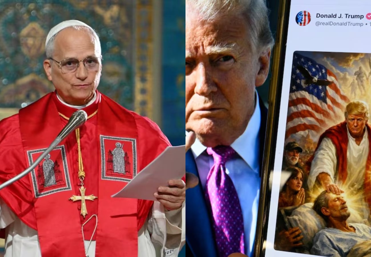 El papa León XIV y Donald Trump.