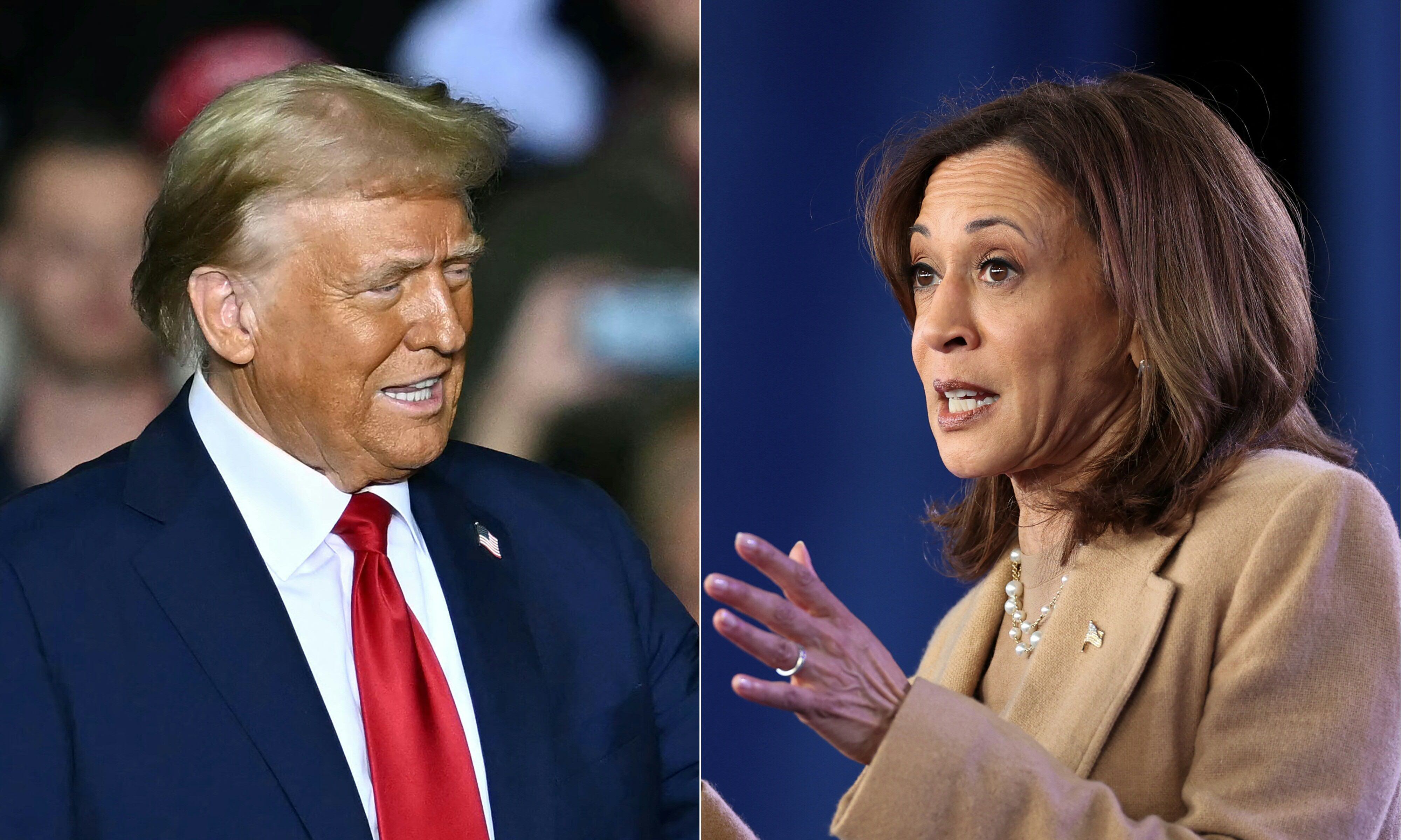 Tanto Trump como Harris han hecho hincapié en sus plataformas económicas, sobre todo teniendo en cuenta que las encuestas muestran al menos un consenso: que la economía sigue siendo la principal preocupación de los votantes. (Foto: ANGELA WEISS and CHARLY TRIBALLEAU / AFP)