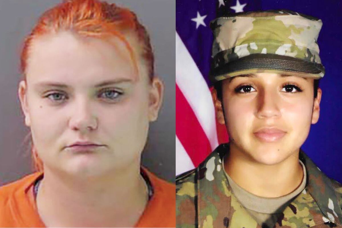 Al momento de su sentencia, Cecily Aguilar, quien participó en el asesinato de Vanessa Guillén tenía 25 años (Foto: Bell County Jail / Mayra Guillén / Twitter)