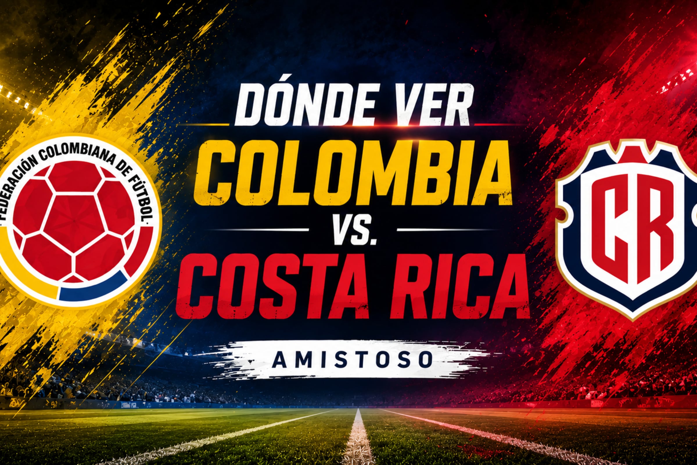 Consulta dónde puedes ver Colombia vs. Costa Rica en vivo y en directo, este lunes 1 de junio, por amistoso de preparación al Mundial 2026. (Foto: Imagen creada por El Comercio MAG utilizando la IA de Chat GPT)