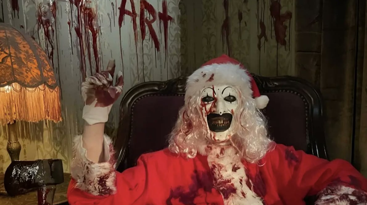 David Howard Thornton regresa como Art el Payaso en "Terrifier 3" (Foto: Cineverse)