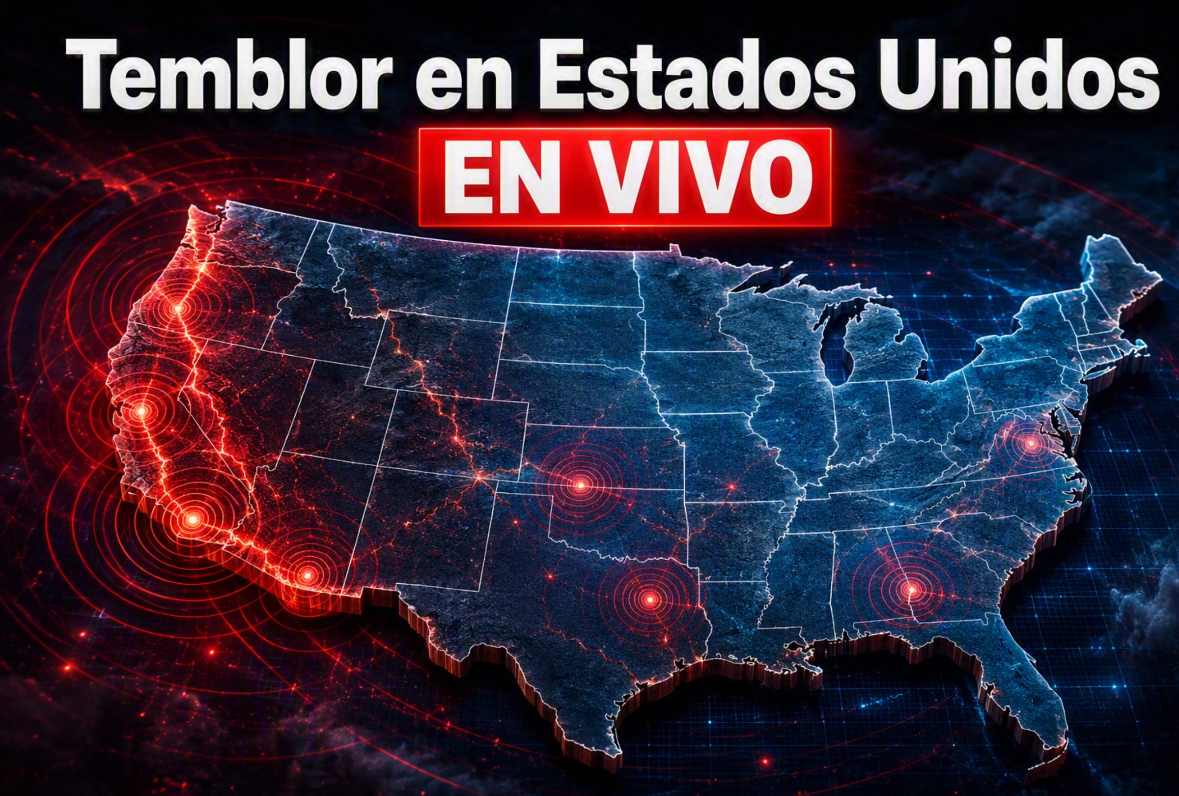 Sigue el reporte oficial del Servicio Geológico de Estados Unidos (USGS, por sus siglas en inglés) sobre los últimos temblores registrados en EE.UU. hoy. (Imagen creada por la IA de Microsoft Copilot).