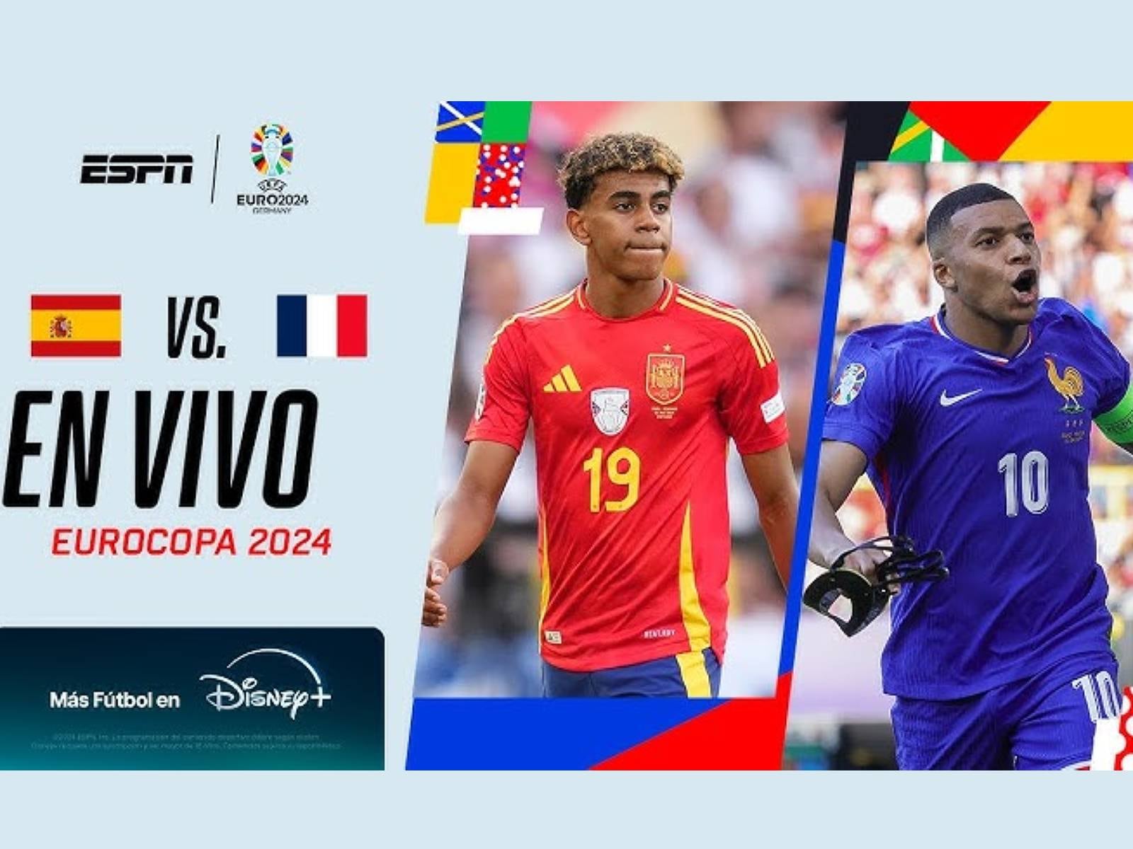 Señal oficial vía Disney+ (ESPN Fans) para mirar España vs. Francia por la semifinal de la Eurocopa 2024 desde el Allianz Arena de Múnich, Alemania. (Foto: ESPN)