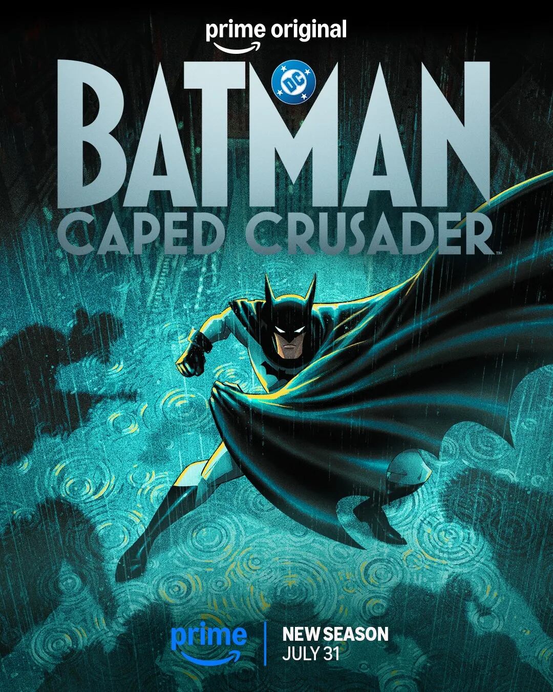 El póster oficial de la segunda temporada de "Batman: Caped Crusader" (Foto: DC Entertainment / Warner Bros. Animation)