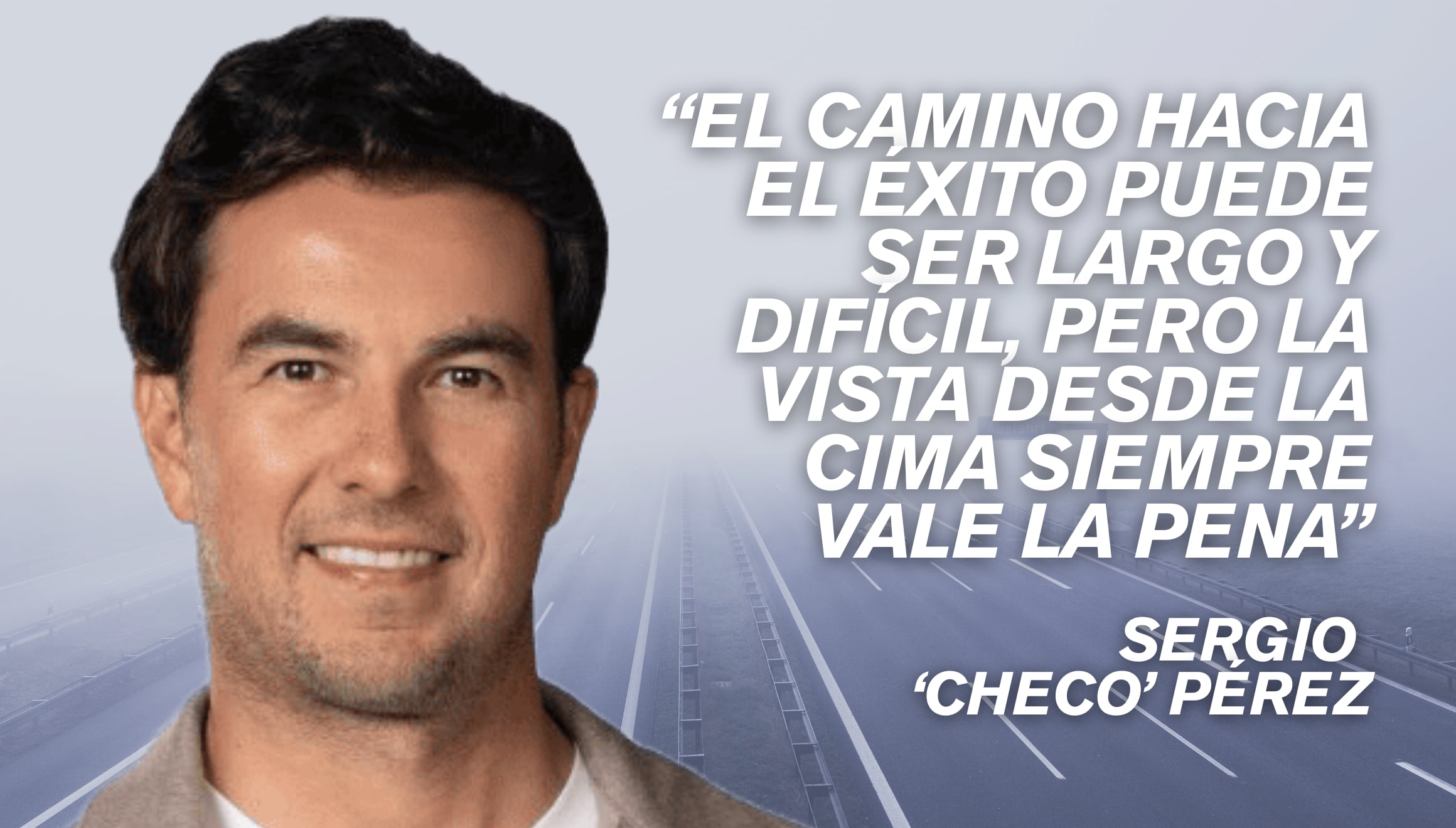 El piloto mexicano de Fórmula 1, Sergio 'Checo' Pérez, aborda la resiliencia y el esfuerzo constante requeridos para alcanzar la cima en el automovilismo mundial. | Crédito: @schecoperez / Instagram / Composición Gestión Mix