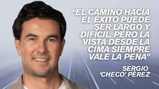 Cita del día de Sergio Pérez, piloto de F1: “El camino hacia el éxito puede ser largo y difícil, pero la vista desde la cima siempre vale la pena”