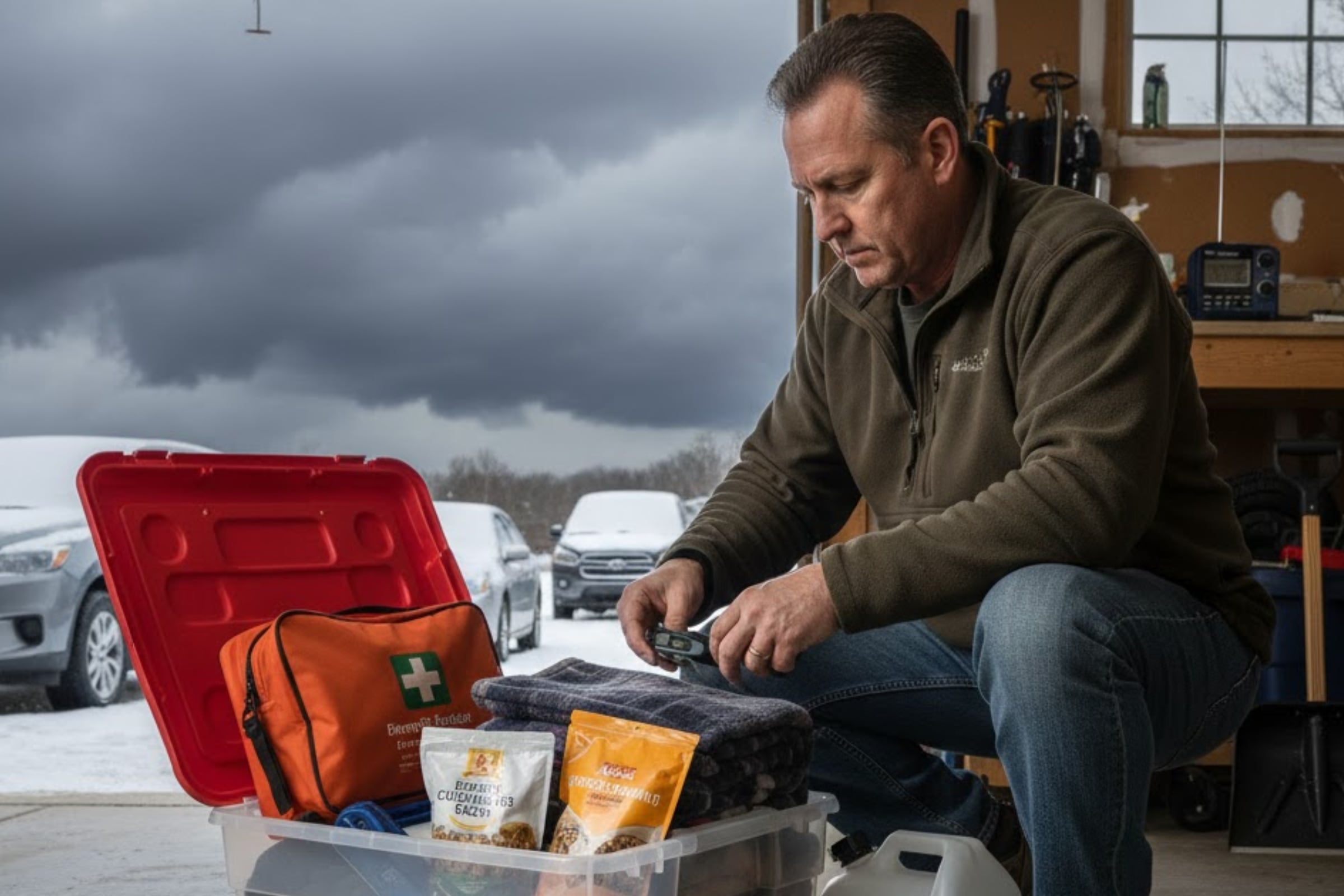 Los expertos recomiendan contar con un kit de emergencia durante este fin de semana gélido. (Crédito: Imagen referencial creada por El Comercio MAG usando la IA de 'Gemini')