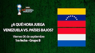 A qué hora juega Venezuela vs. Países Bajos por la Copa Mundial de Béisbol Sub-23