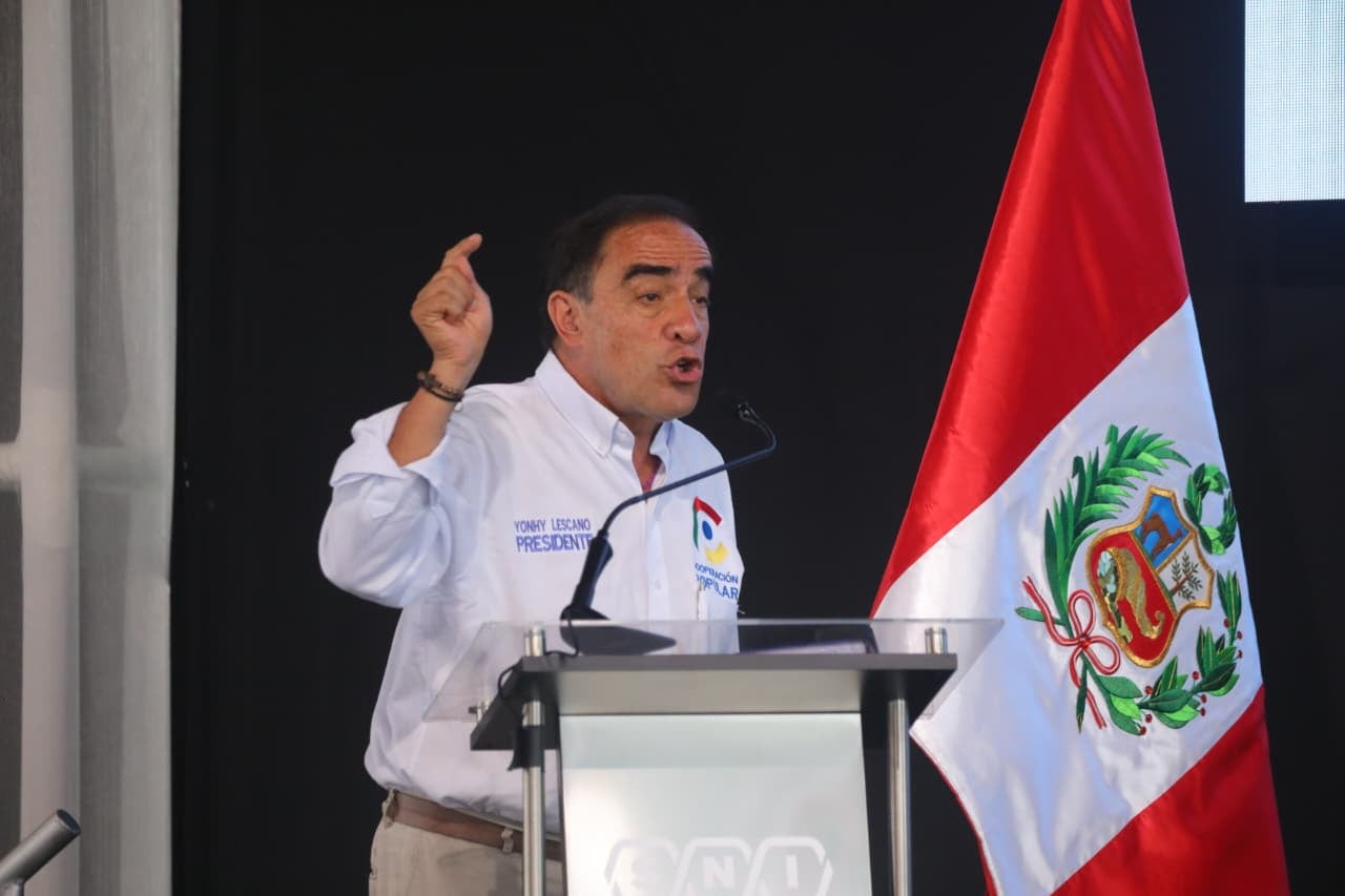 Candidato de Cooperación Popular advirtió sobre la crisis de liderazgo en el país y señaló que muchas promesas de campaña no se cumplen. Foto: GEC.