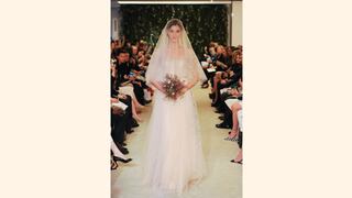 La romántica novia de Carolina Herrera, entre tules, sedas y encajes