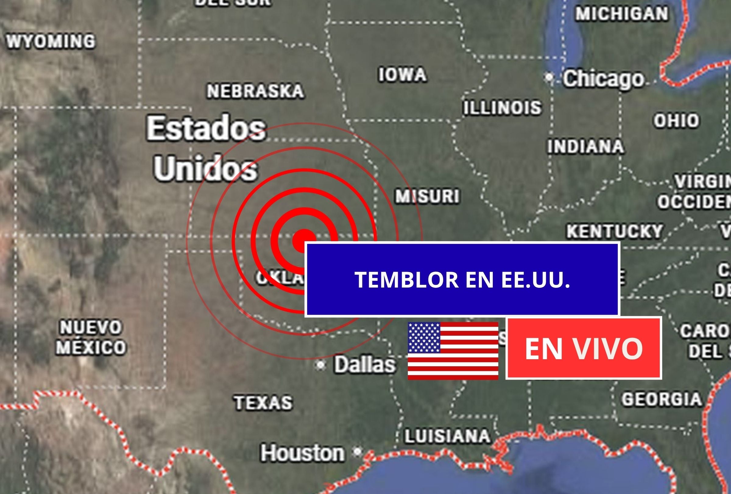 Sigue el reporte oficial del Servicio Geológico de Estados Unidos (USGS, por sus siglas en inglés) sobre los últimos temblores registrados en EE.UU. hoy, 07 de julio de 2026. (Imagen creada con foto de Google Maps para Gestión Mix)