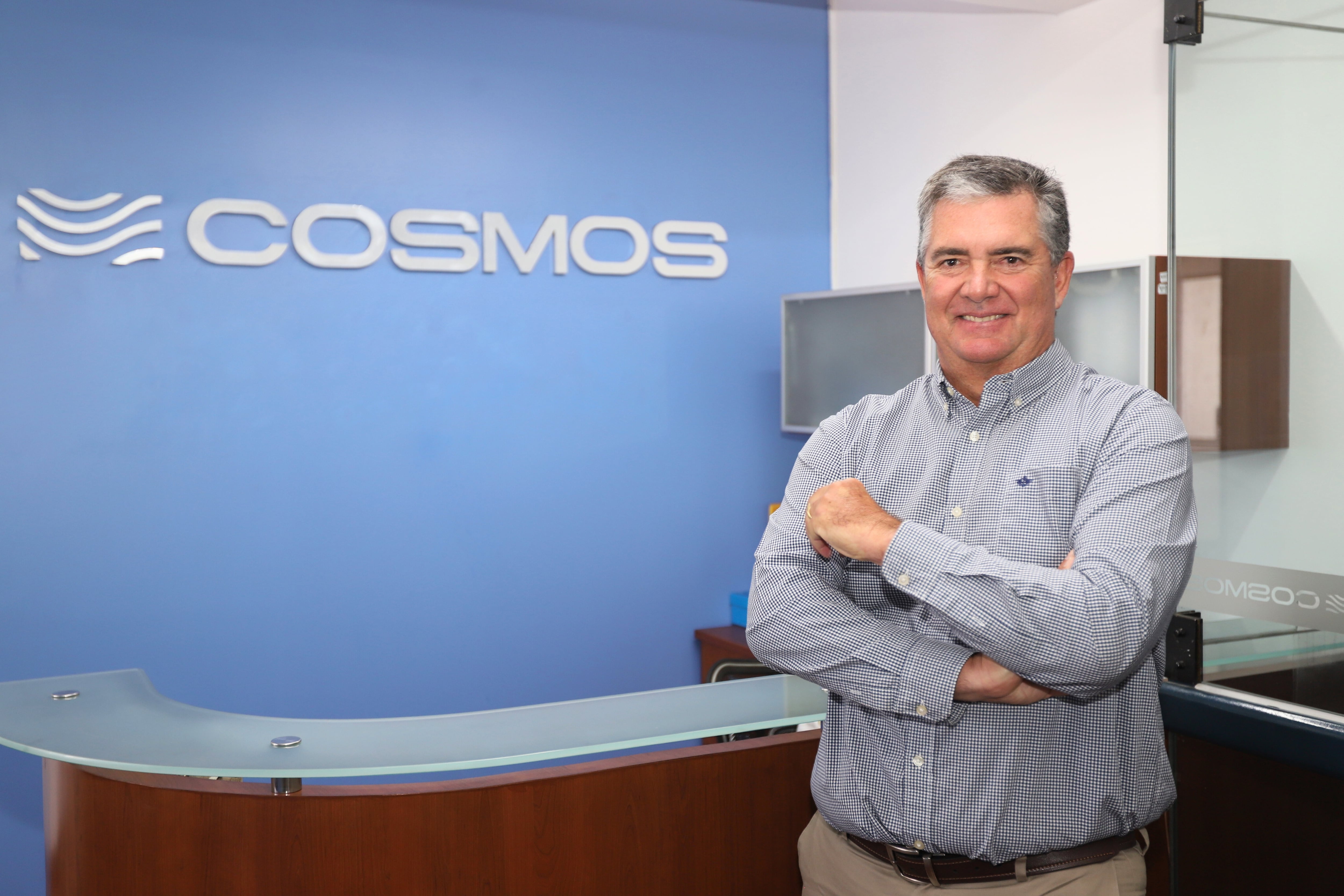Marcelo Bustamante, gerente general de Cosmos Global Logistics, explicó los objetivos de crecimiento de la compañía tras la integración de Cosmos e Infinia. Foto: Cosmos