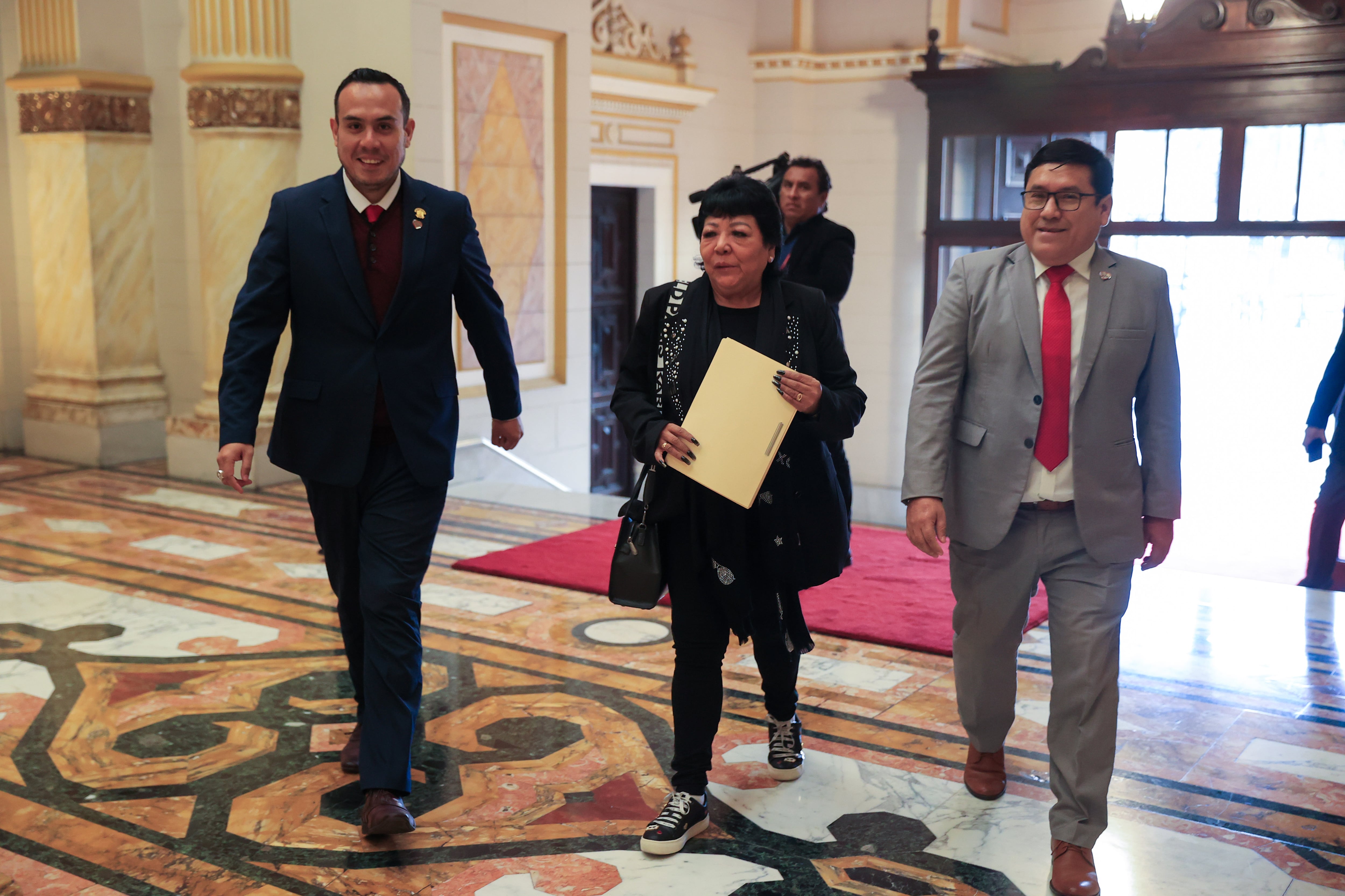 José Jerí junto a Patricia Li, presidenta de Somos Perú. Foto: Presidencia