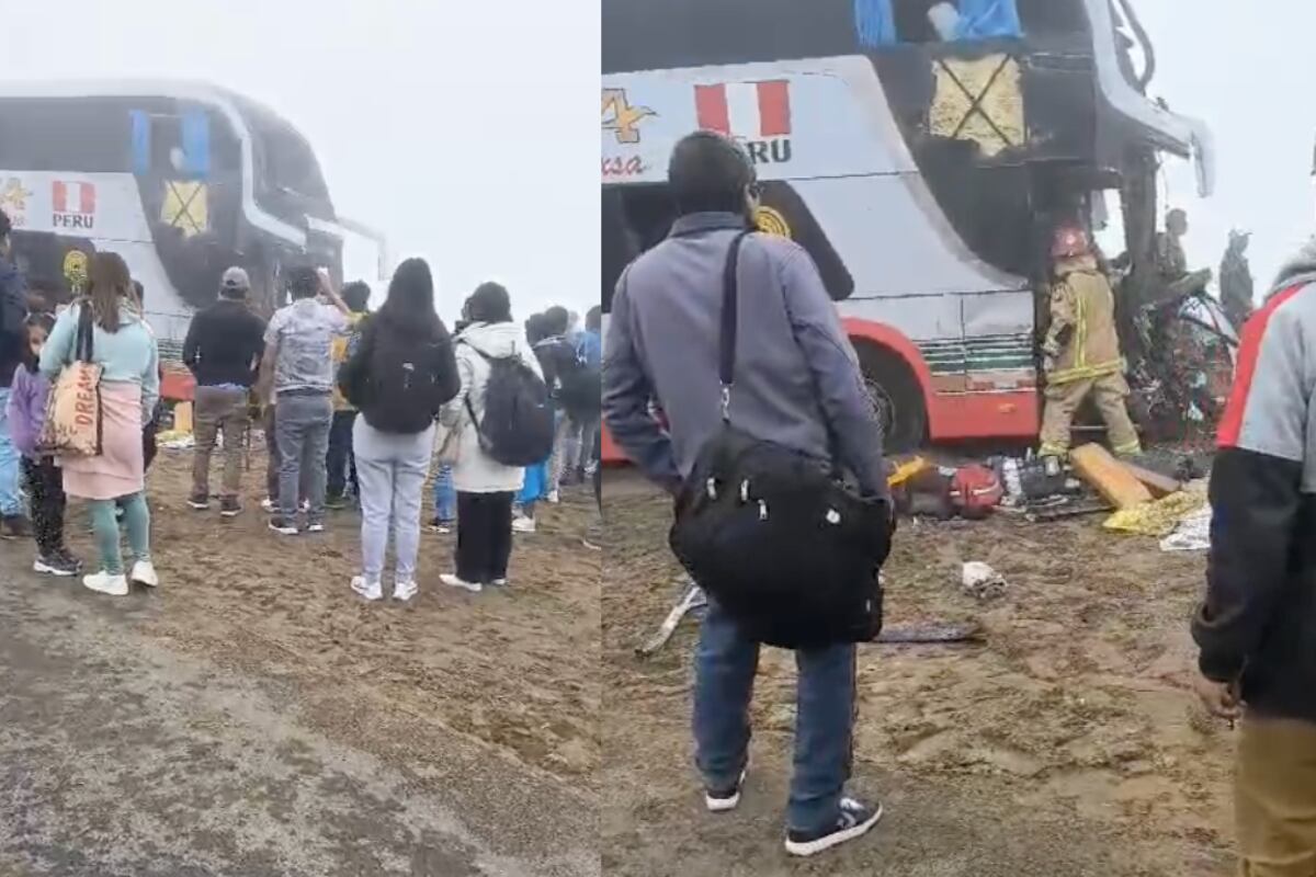 Accidente en Pasamayo. Foto: composición EC/difusión