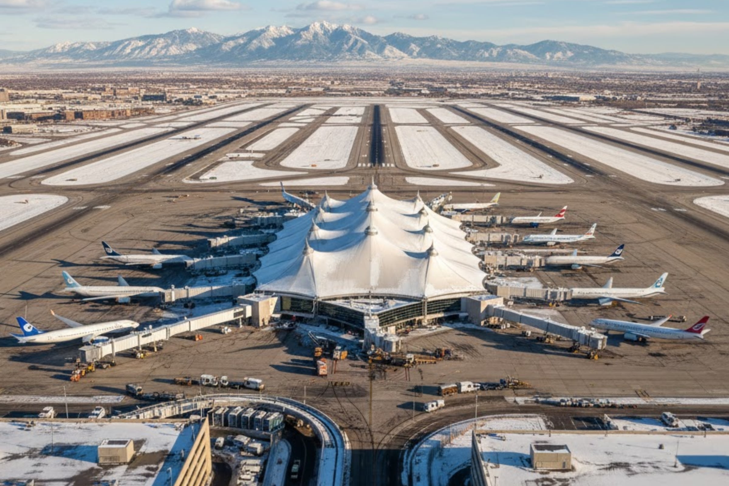 El Aeropuerto Internacional de Denver, en Colorado, es uno de los emplazamientos donde se registran mayores turbulencias en EE.UU.. (Crédito: Imagen referencial creada por El Comercio MAG usando la IA de Gemini)