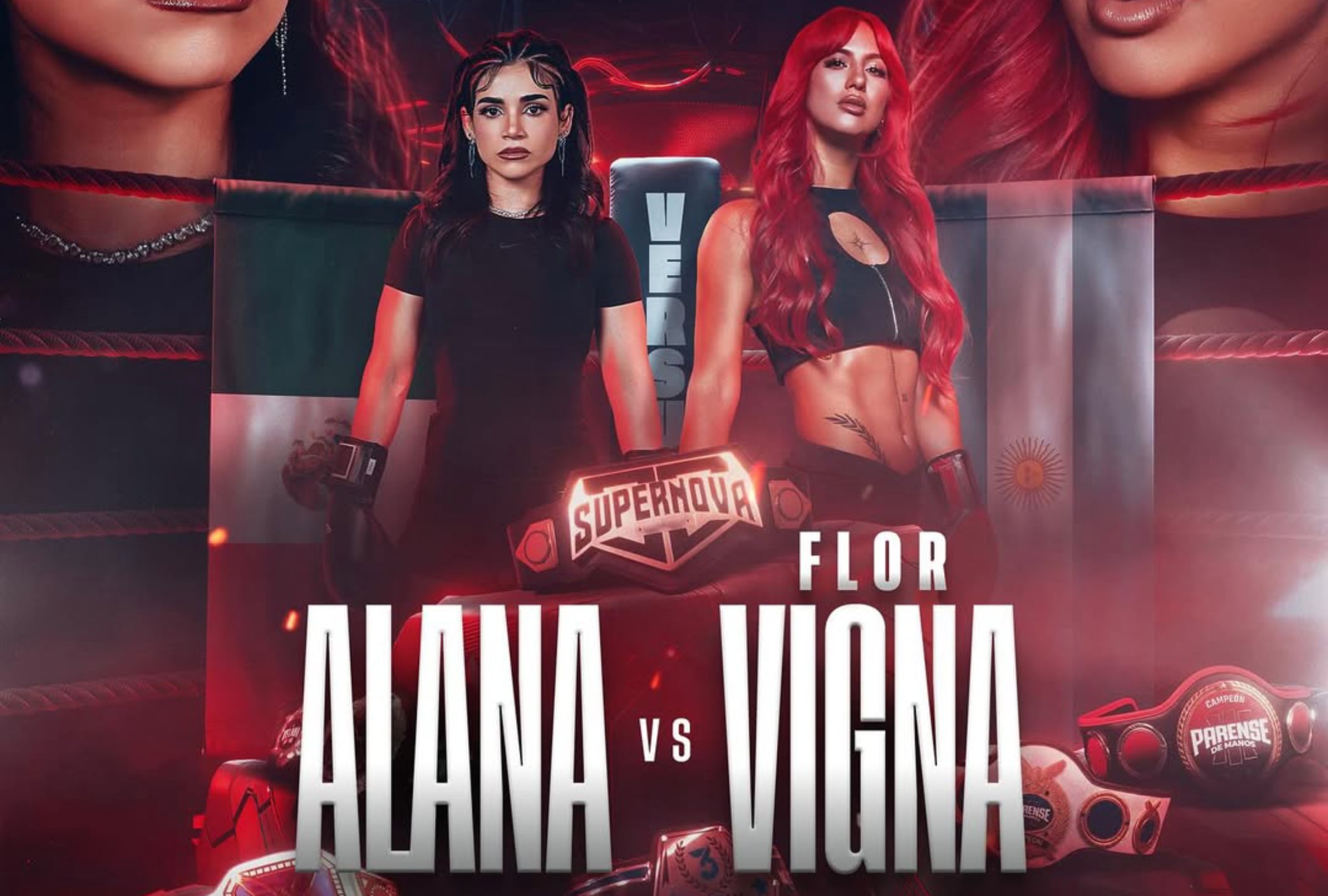 CIUDAD DE MÉXICO (MÉXICO), 26/04/2026.- ¿Quién ganó la pelea Alana Flores y Flor Vigna? Sigue el resultado del combate estelar del Supernova Génesis 2026 este domingo 26 de abril desde el Arena CDMX. FOTO DEL INSTAGRAM DE SUPERNOVA GÉNESIS (@SUPERNOVABOXING)