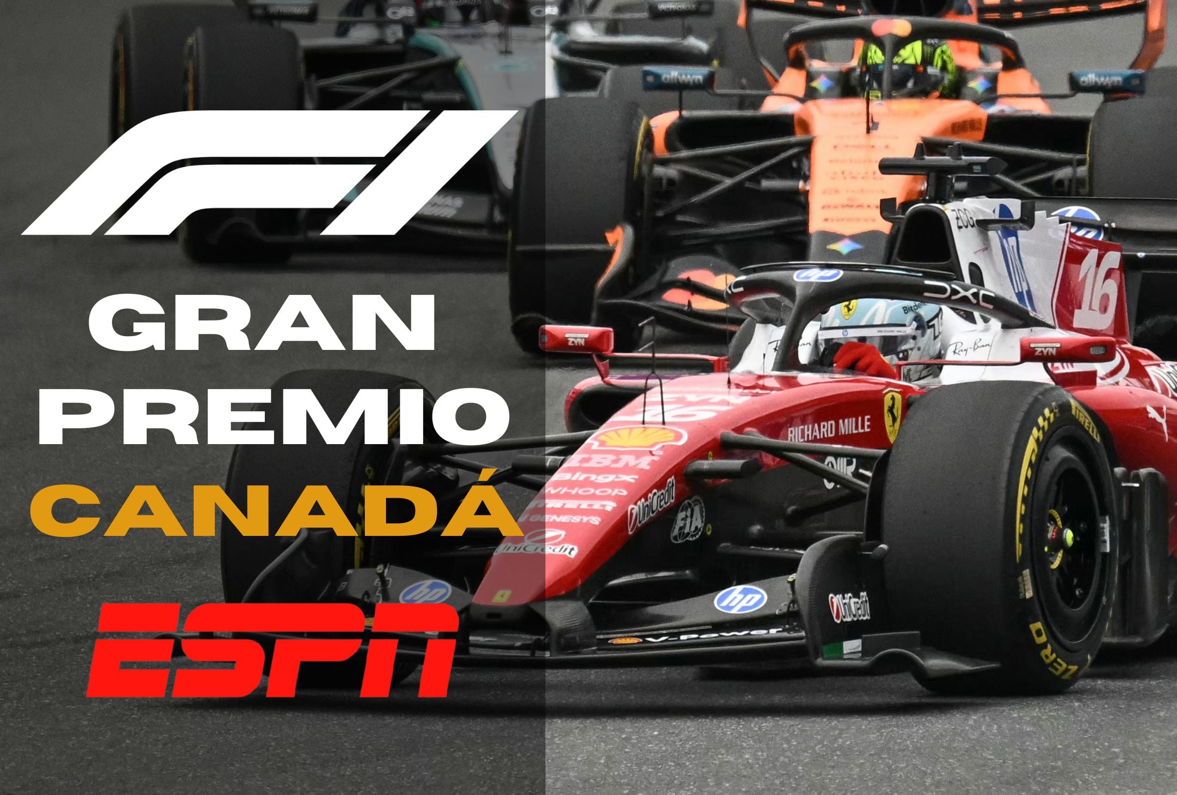 ESPN sigue la transmisión de la carrera del Gran Premio de Canadá 2026 este domingo 24 de mayo desde el Circuit Gilles-Villeneuve. (Foto: CHANDAN KHANNA / AFP / Composición Mag)