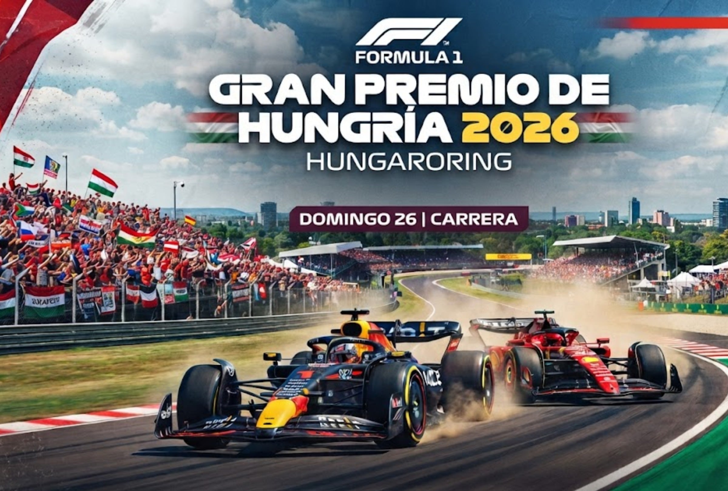 BUDAPEST, CONDADO DE PEST (HUNGRÍA), 26/07/2026. Canal para ver la carrera de la Fórmula 1, el Gran Premio de Hungría 2026, que se realizará en Hungaroring. FOTO: Imagen creada por Gemini.