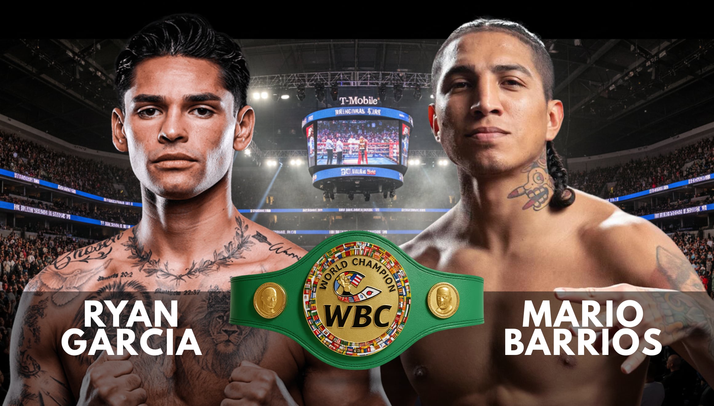 Así quedó la explosiva pelea entre Ryan García y Mario Barrios hoy. Consulta el resultado final y los momentos más intensos del combate de boxeo en directo. Entérate aquí de quién salió victorioso en este choque de titanes. | Crédito: Imagen creada por Gestión Mix usando la IA de Gemini / ringmagazine.com