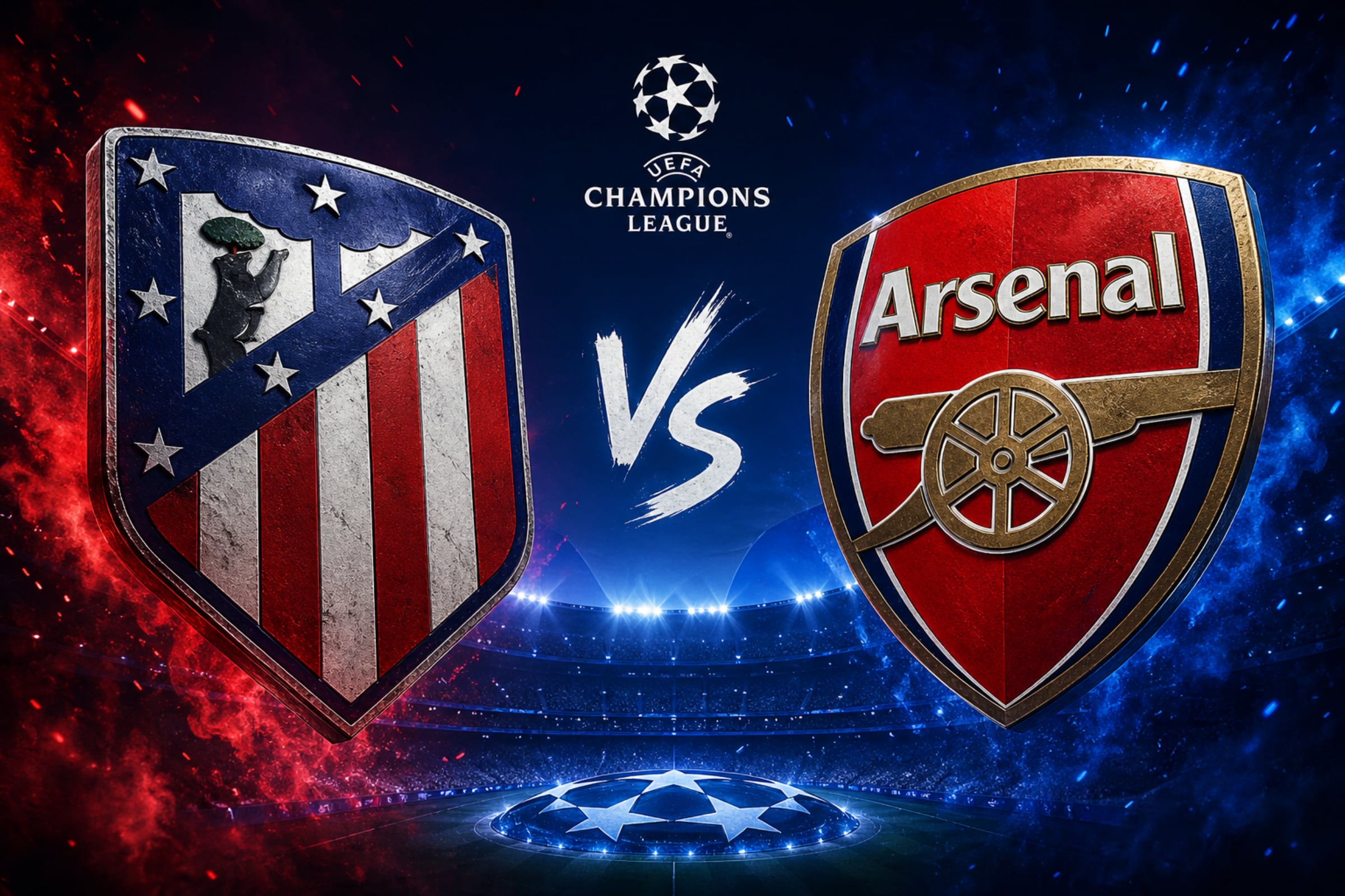 Consulta quién ganó el partido de Atlético de Madrid vs. Arsenal, este miércoles 29 de abril, por la semifinal ida de la UEFA Champions League 2026. (Foto: Imagen creada por El Comercio MAG utilizando la IA de Chat GPT)