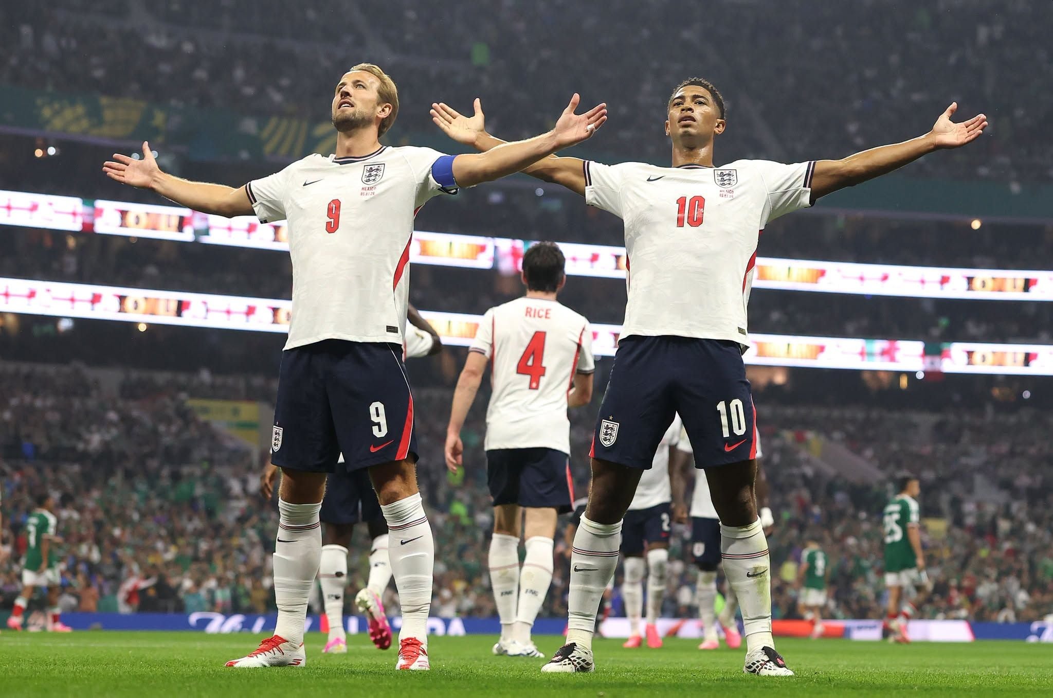 Harry Kane y Jude Bellingham fueron claves para derrotar a México en octavos de final. (Foto: AP)