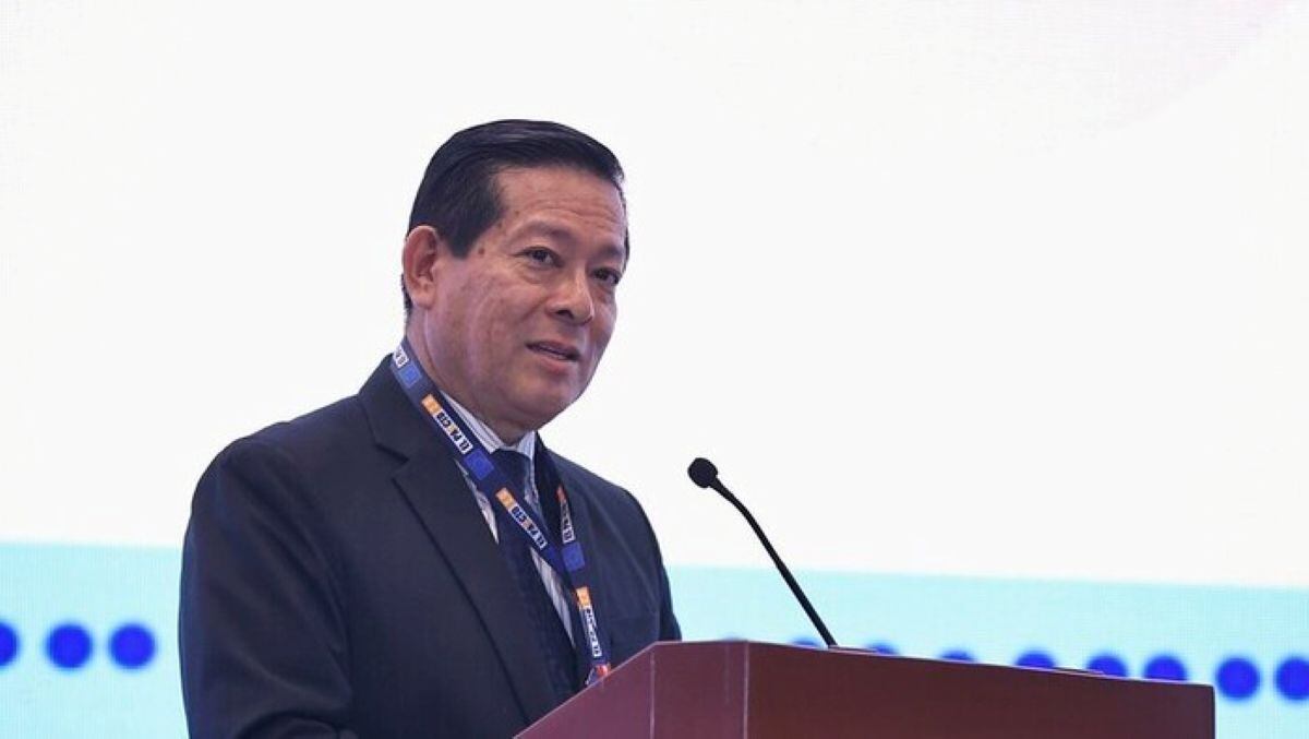 El premier Eduardo Arana llamó a formar una coalición internacional para enfrentar el crimen organizado. Foto: PCM.