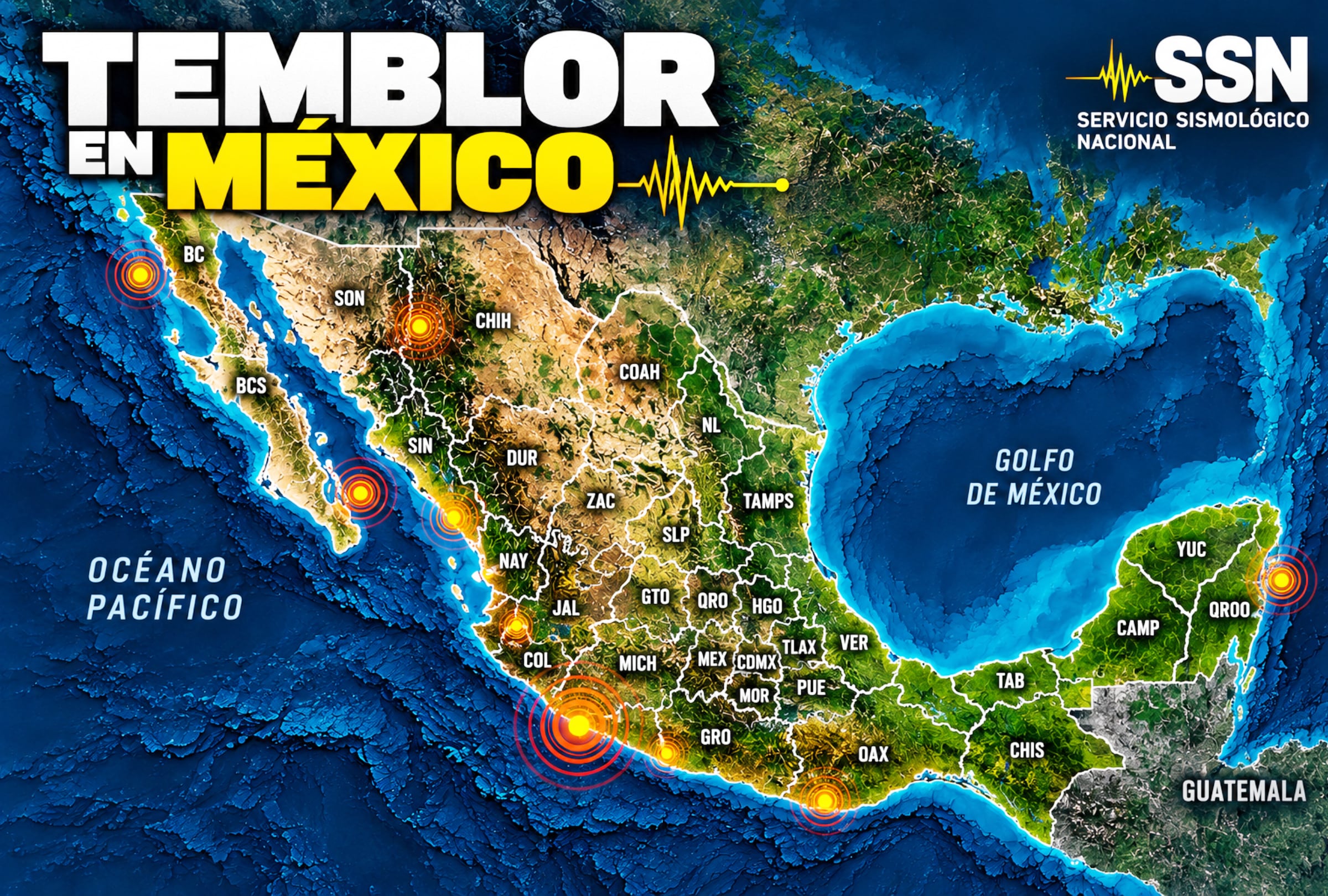 Temblor en México hoy, miércoles 21 de octubre 2026: magnitud, hora exacta y dónde fue el epicentro del último sismo vía el SSN
